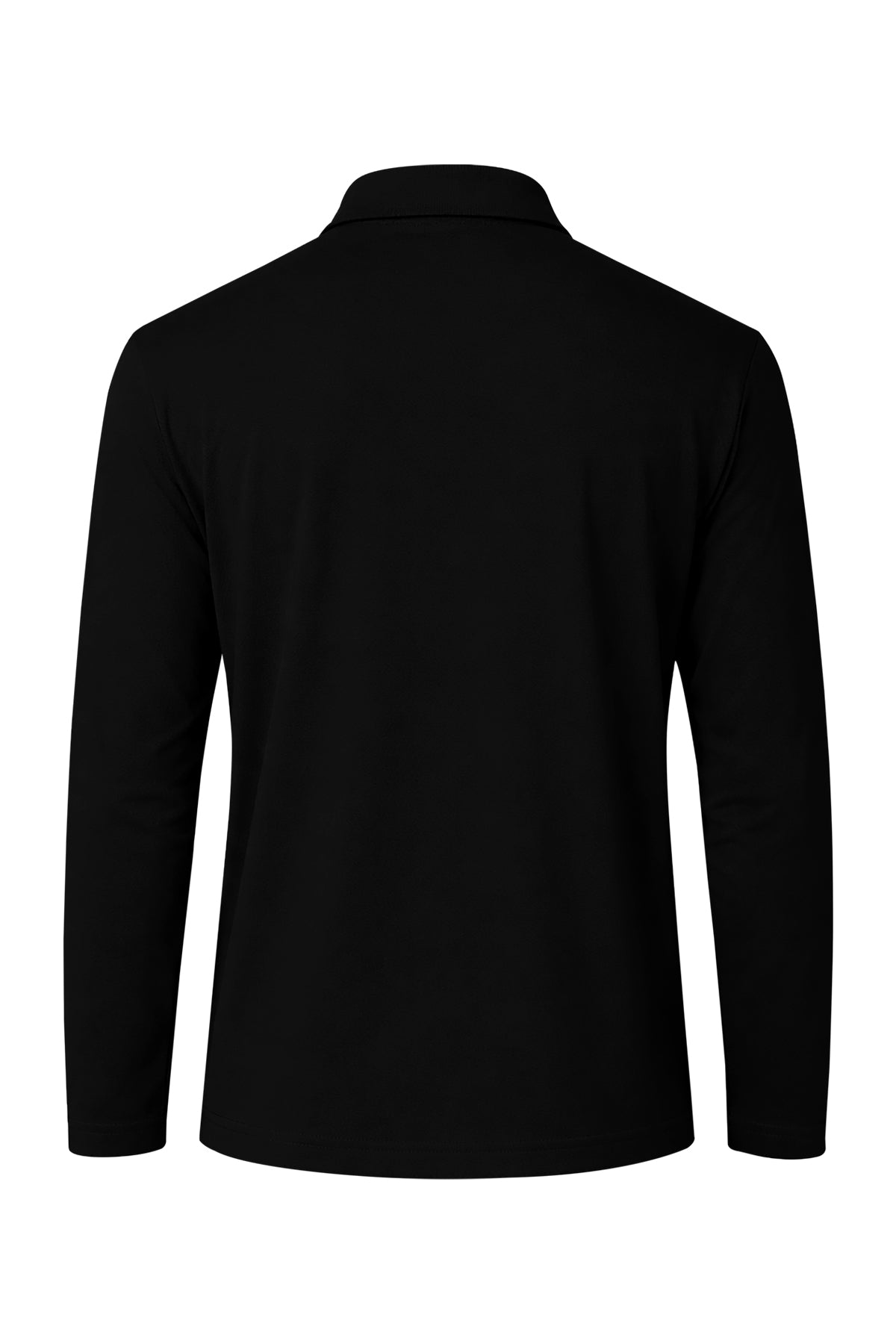 Erkek Siyah Lyocell 3/4 Polo T-Shirt-SFMTI1024