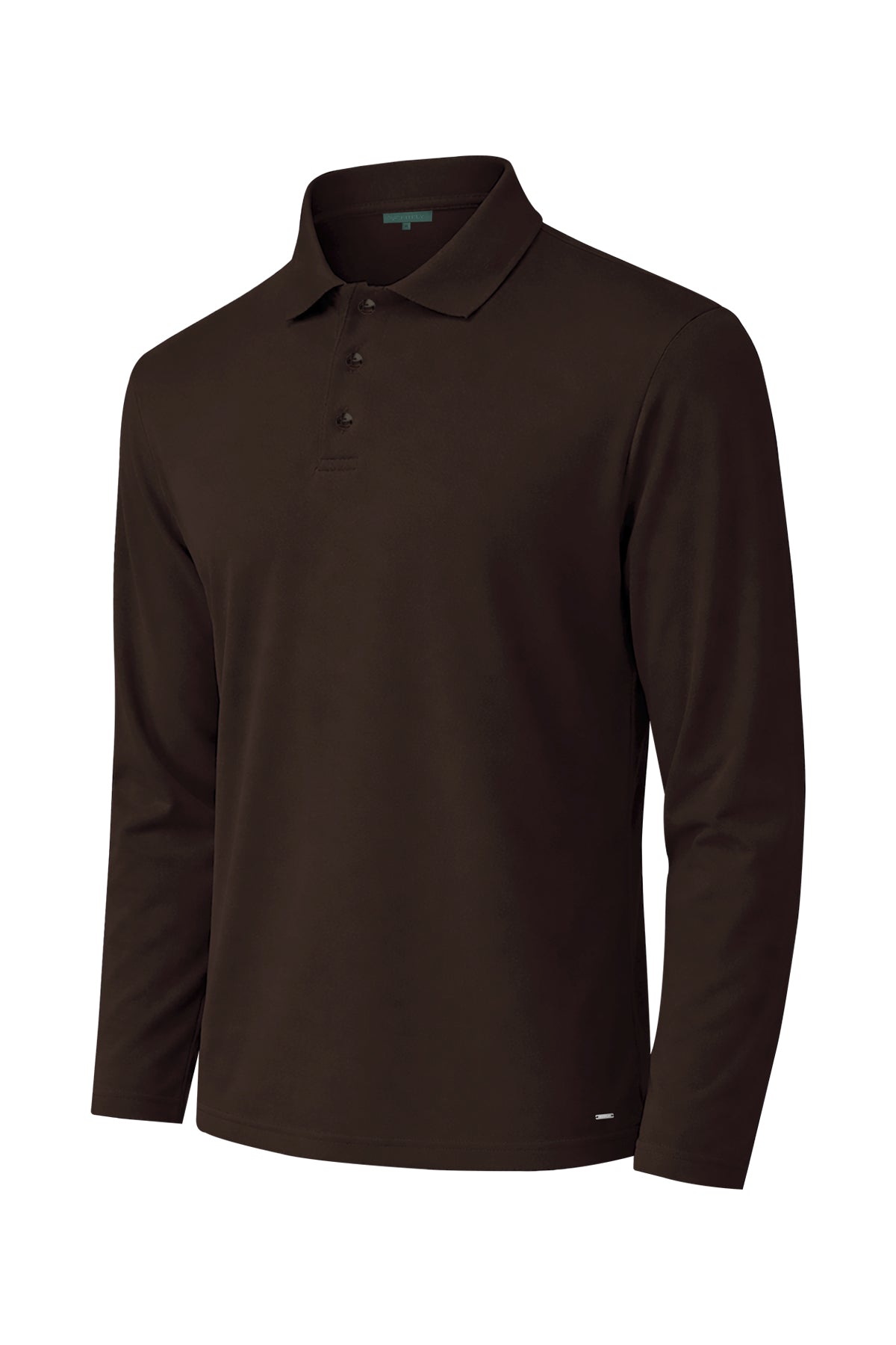Erkek Kahverengi Lyocell 3/4 Polo T-Shirt-SFMTI1024