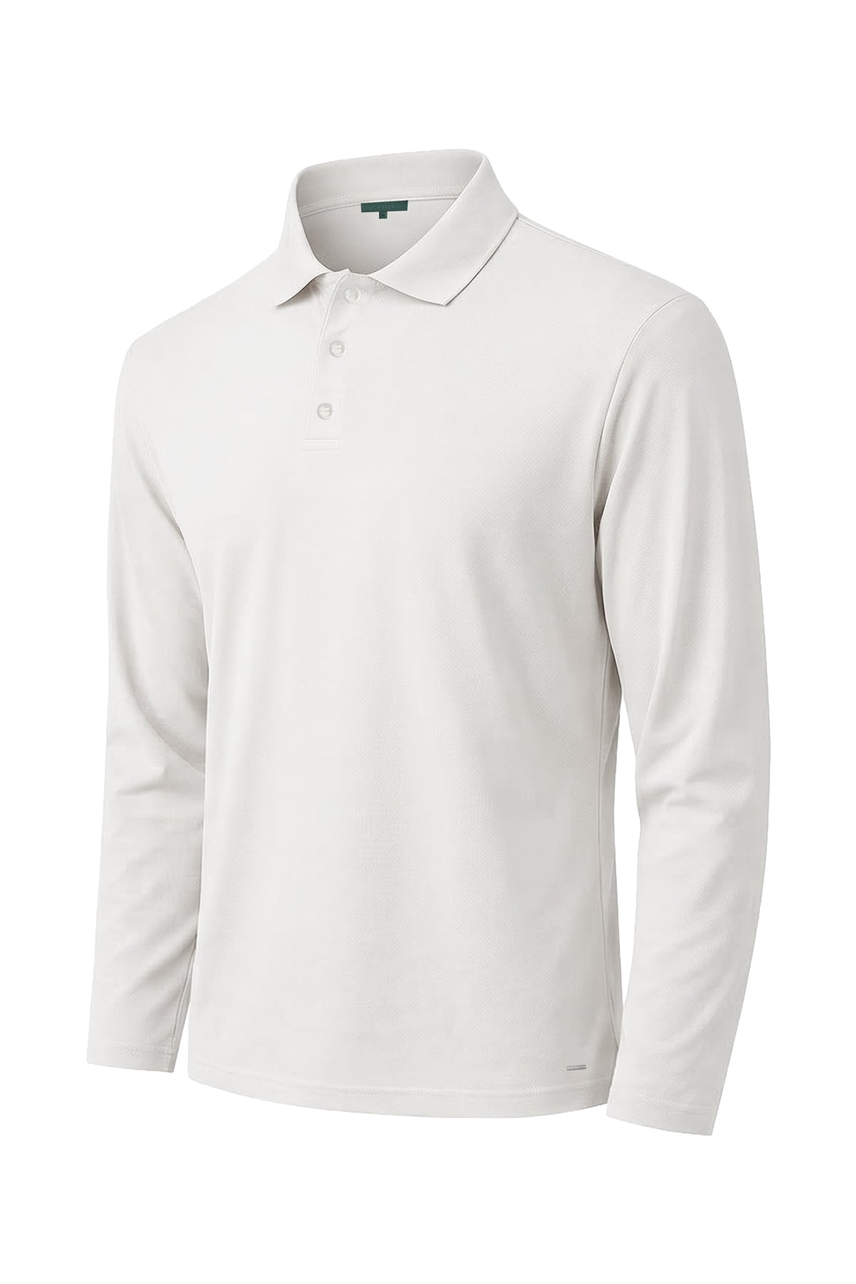 Erkek Kırık Beyaz Lyocell 3/4 Polo T-Shirt-SFMTI1024