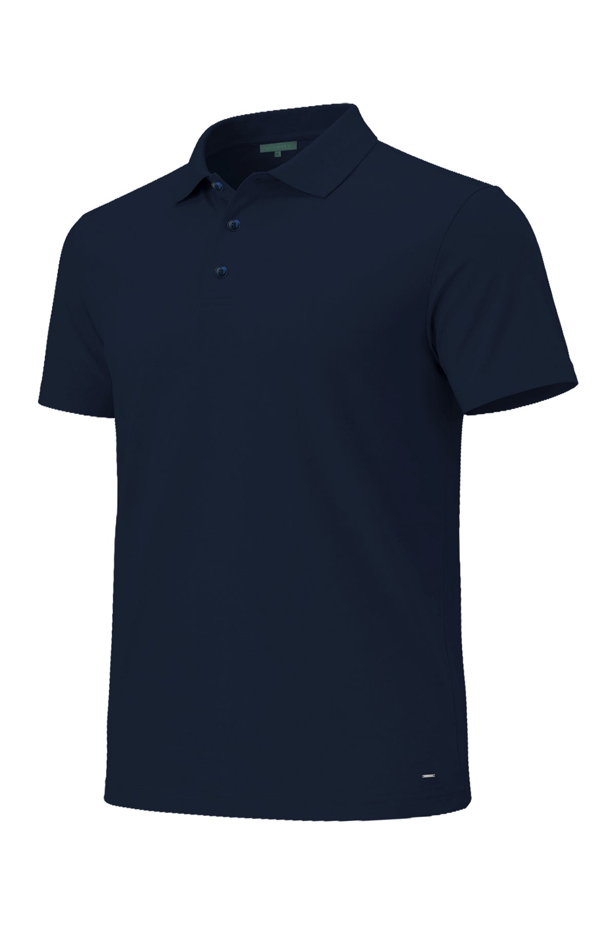Erkek Lacivert Lyocell Polo T-Shirt-SFMTI1025