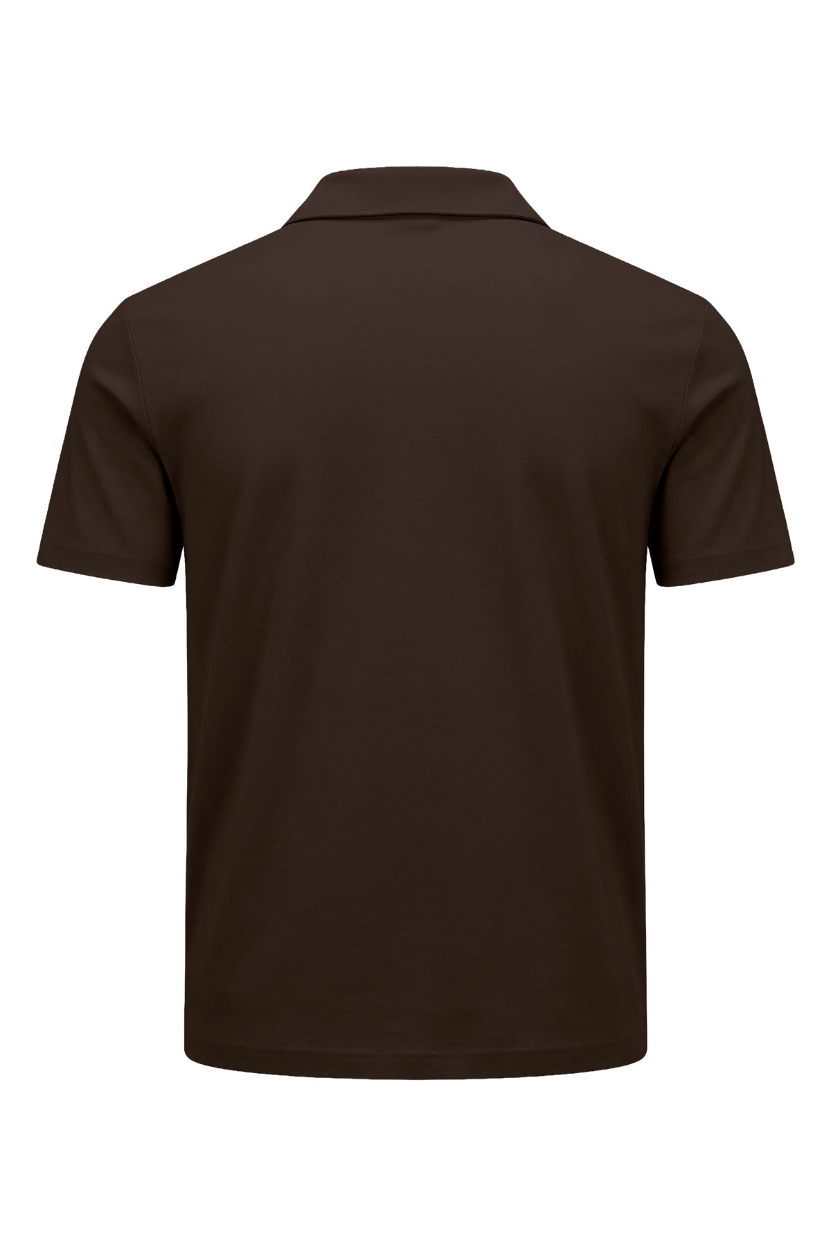 Erkek Kahverengi Lyocell Polo T-Shirt-SFMTI1025