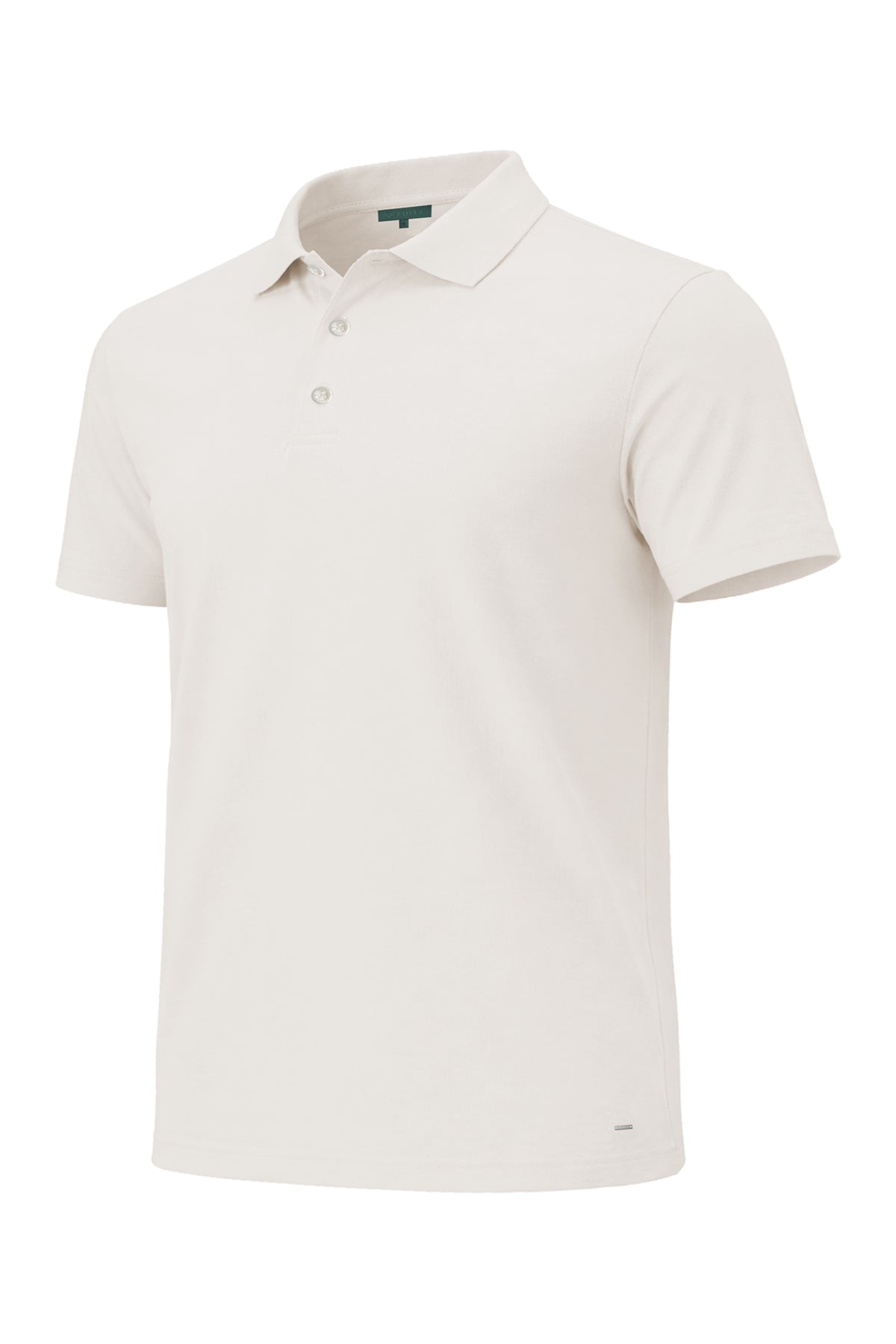 Erkek Kırık Beyaz Lyocell Polo T-Shirt-SFMTI1025