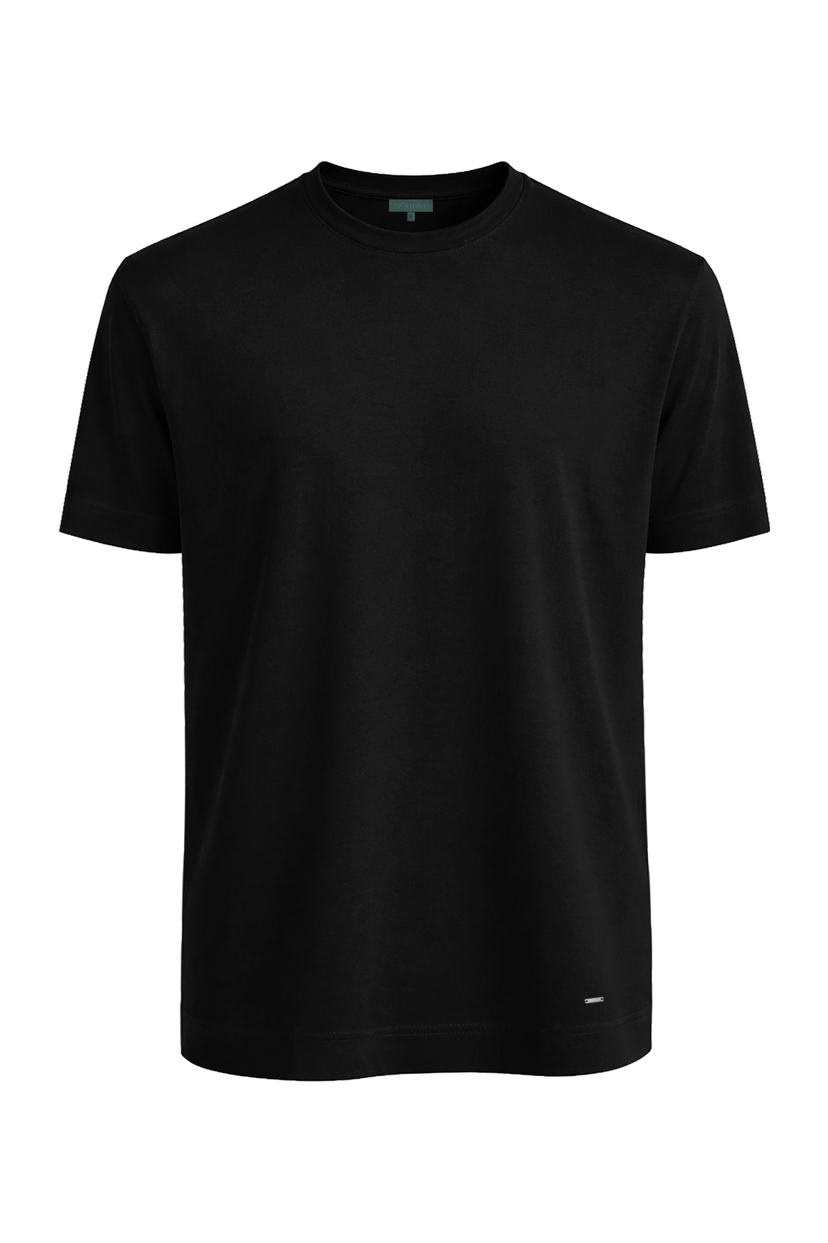 Erkek Siyah Lyocell Oversize T-Shirt-SFMTI1029
