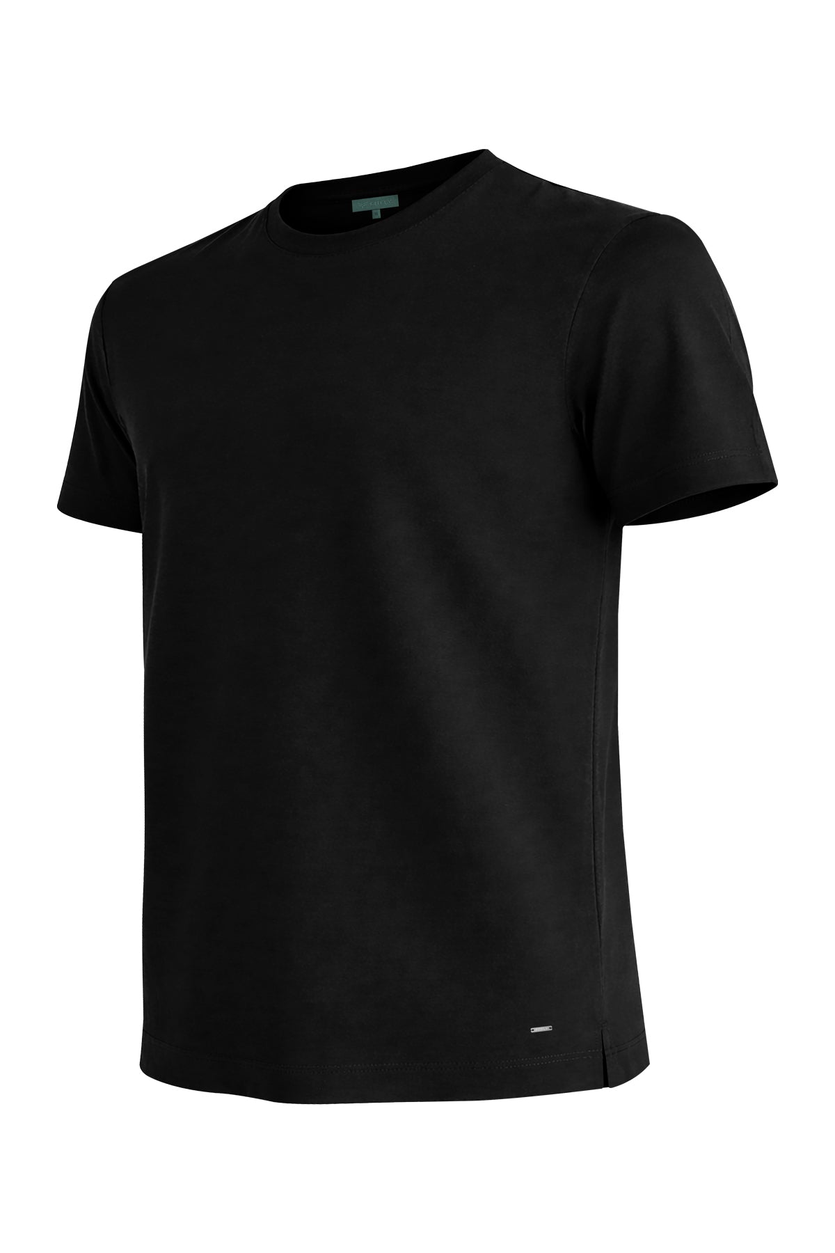 Erkek Siyah Lyocell Oversize T-Shirt-SFMTI1029