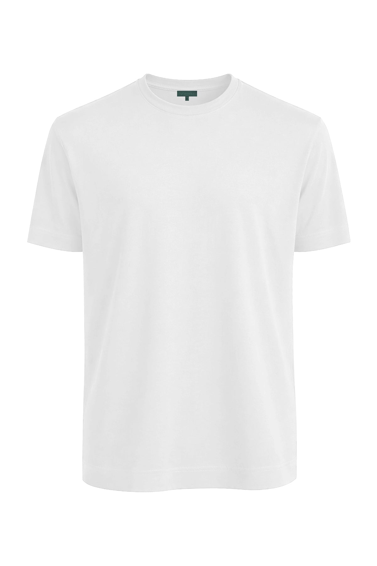 Erkek Beyaz Lyocell Oversize T-Shirt-SFMTI1029