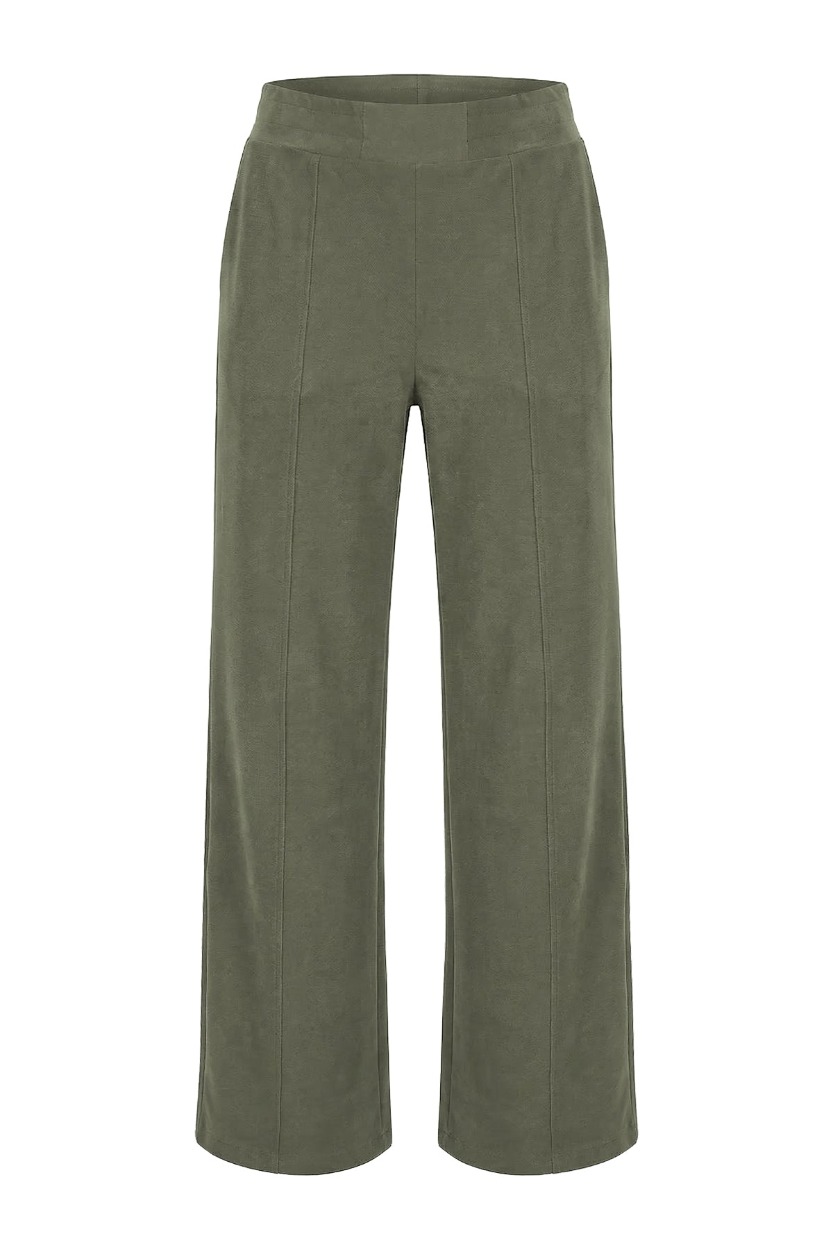 Kadın Açık Yeşil Lyocell Spor Pantolon-SFWEA0037
