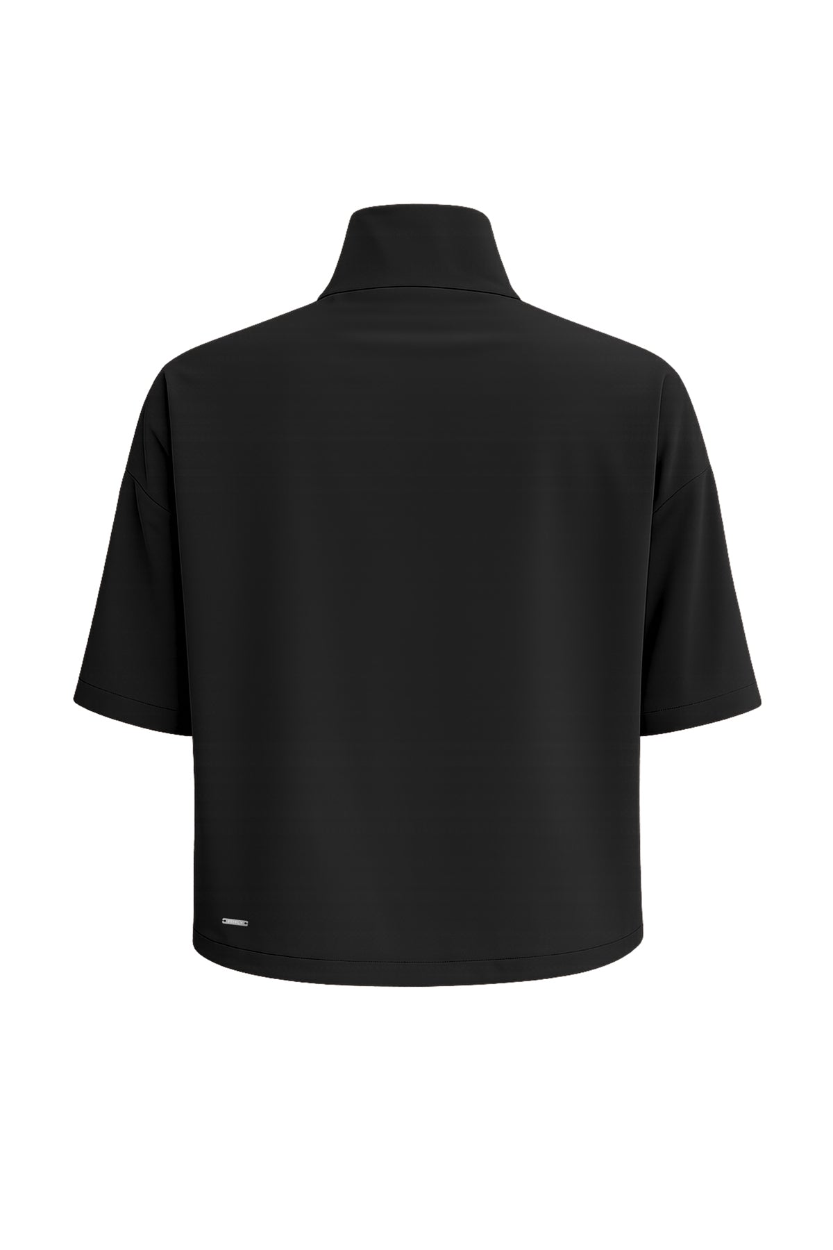 Kadın Siyah Yarım Fermuarlı Sweatshirt-SFWSW0012