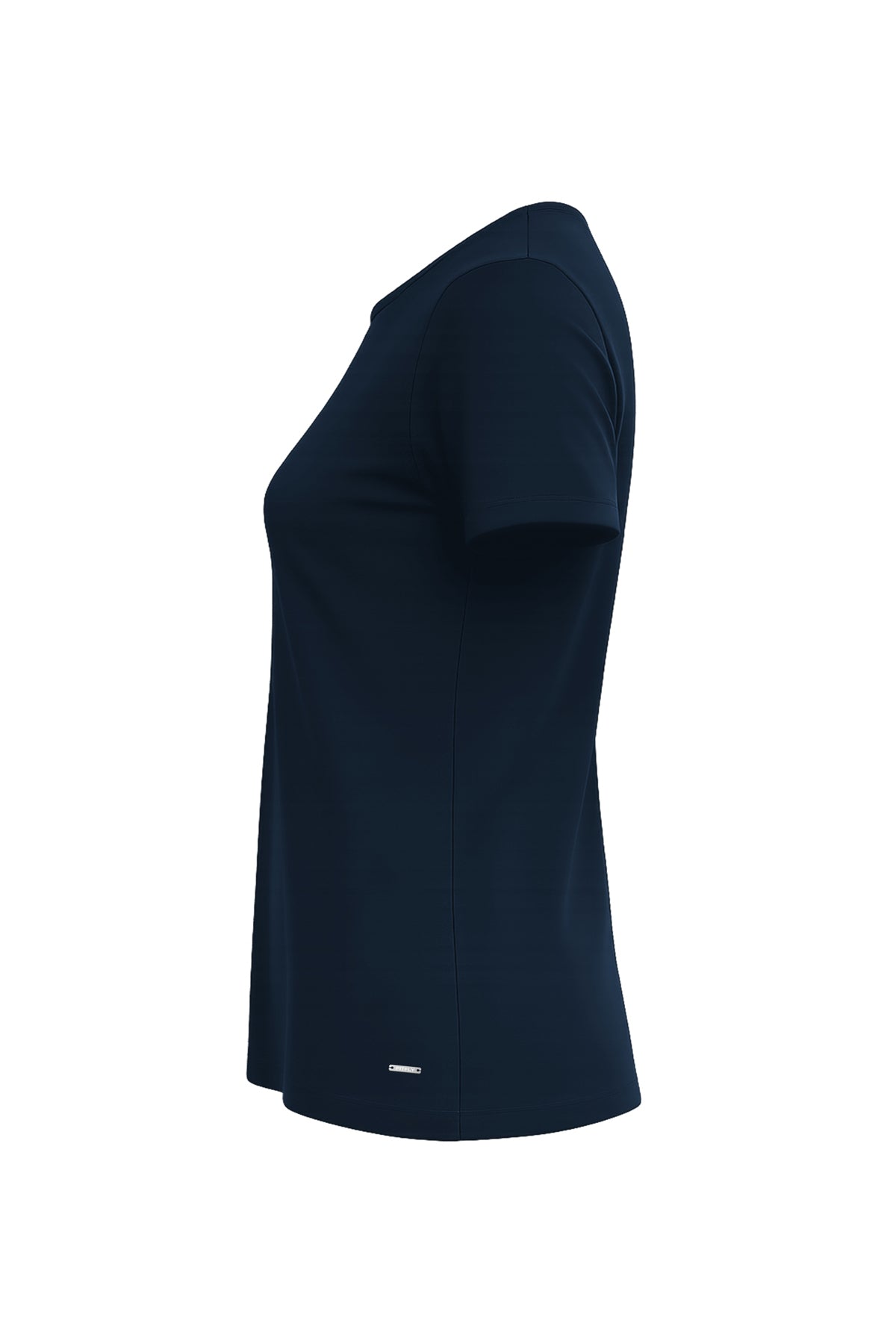 Kadın Lacivert Lyocell Regular Fit T-Shirt-SFWTI0021