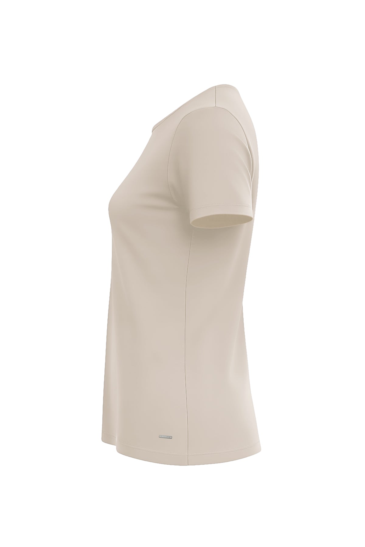 Kadın Taş Lyocell Regular Fit T-Shirt-SFWTI0021