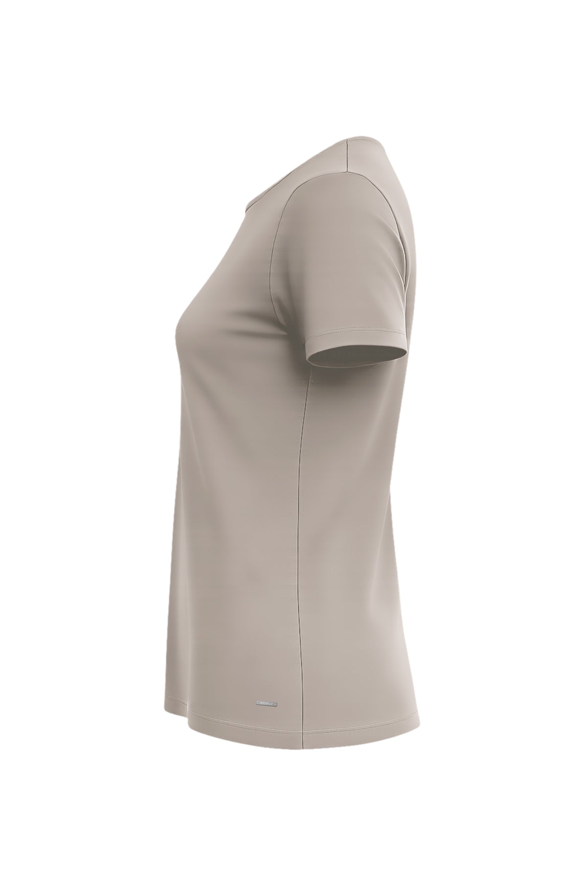 Kadın Vizon Lyocell Regular Fit T-Shirt-SFWTI0021