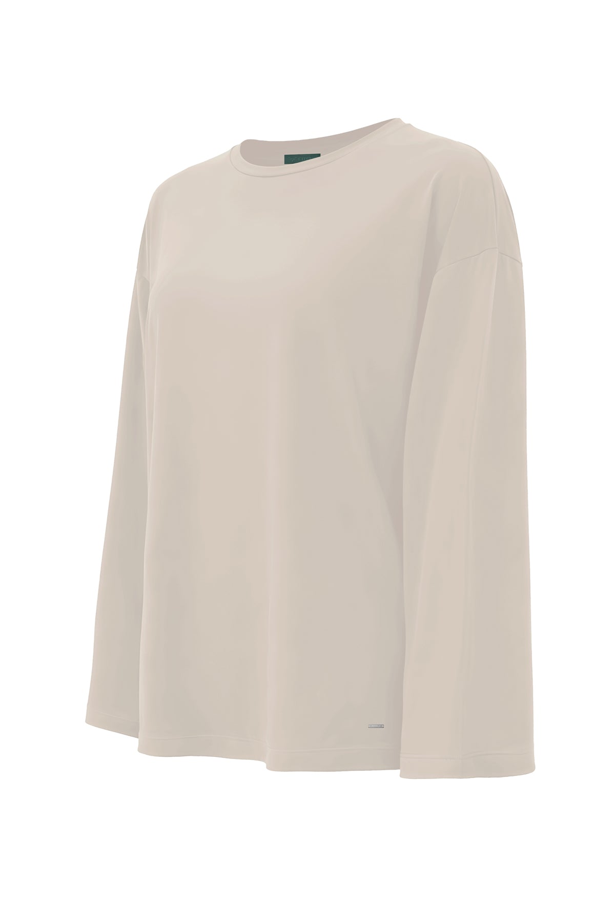 Kadın Taş Lyocell Oversize 3/4 T-Shirt-SFWTI0022