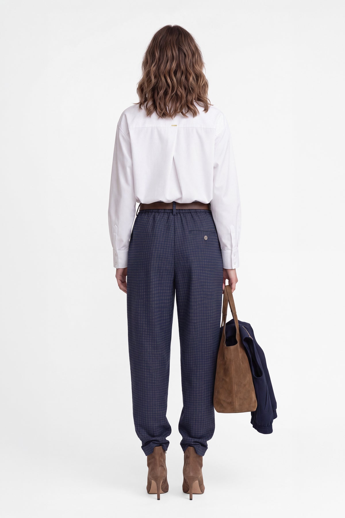 Kadın Beyaz Premium Modal Oversize Gömlek-WFWGM0129