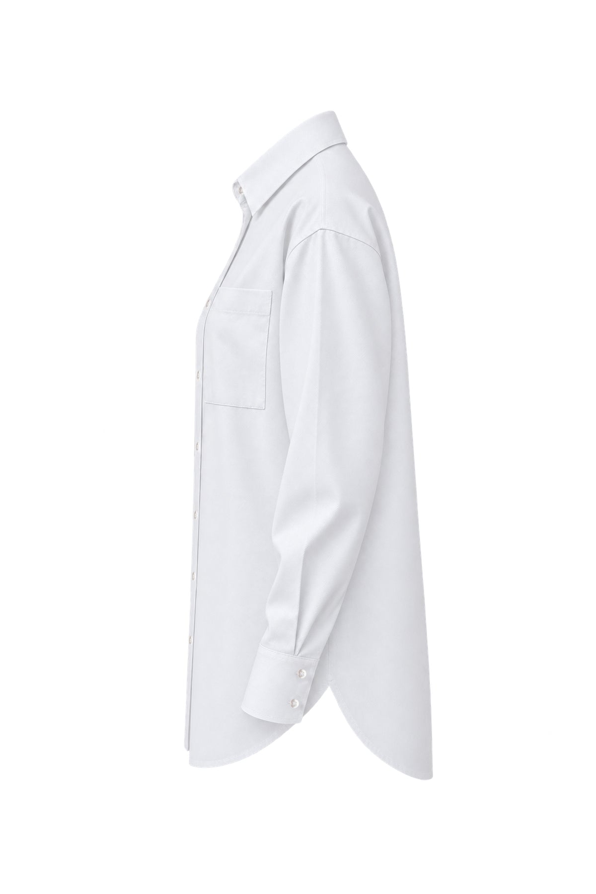 Kadın Beyaz Premium Modal Oversize Gömlek-WFWGM0129