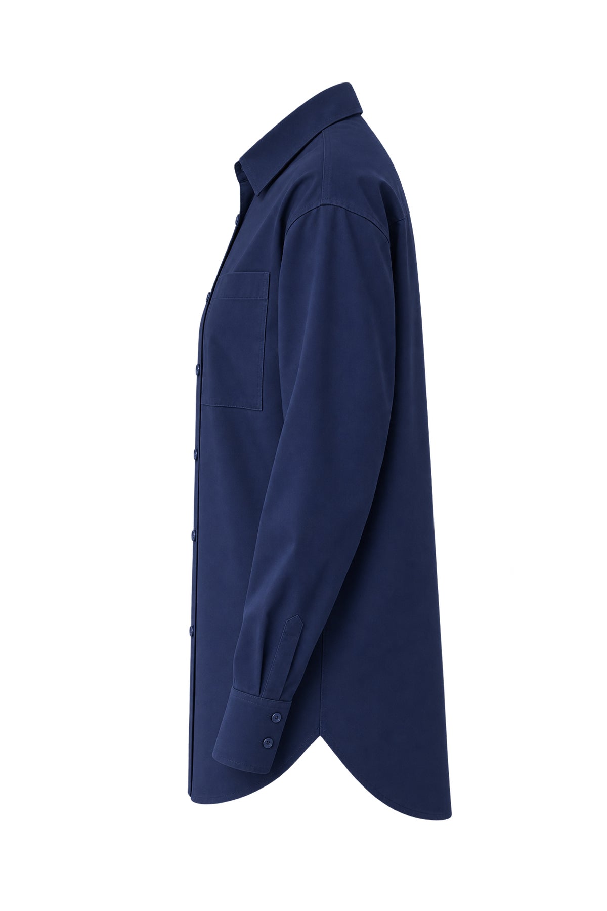 Kadın Lacivert Premium Modal Oversize Gömlek-WFWGM0129