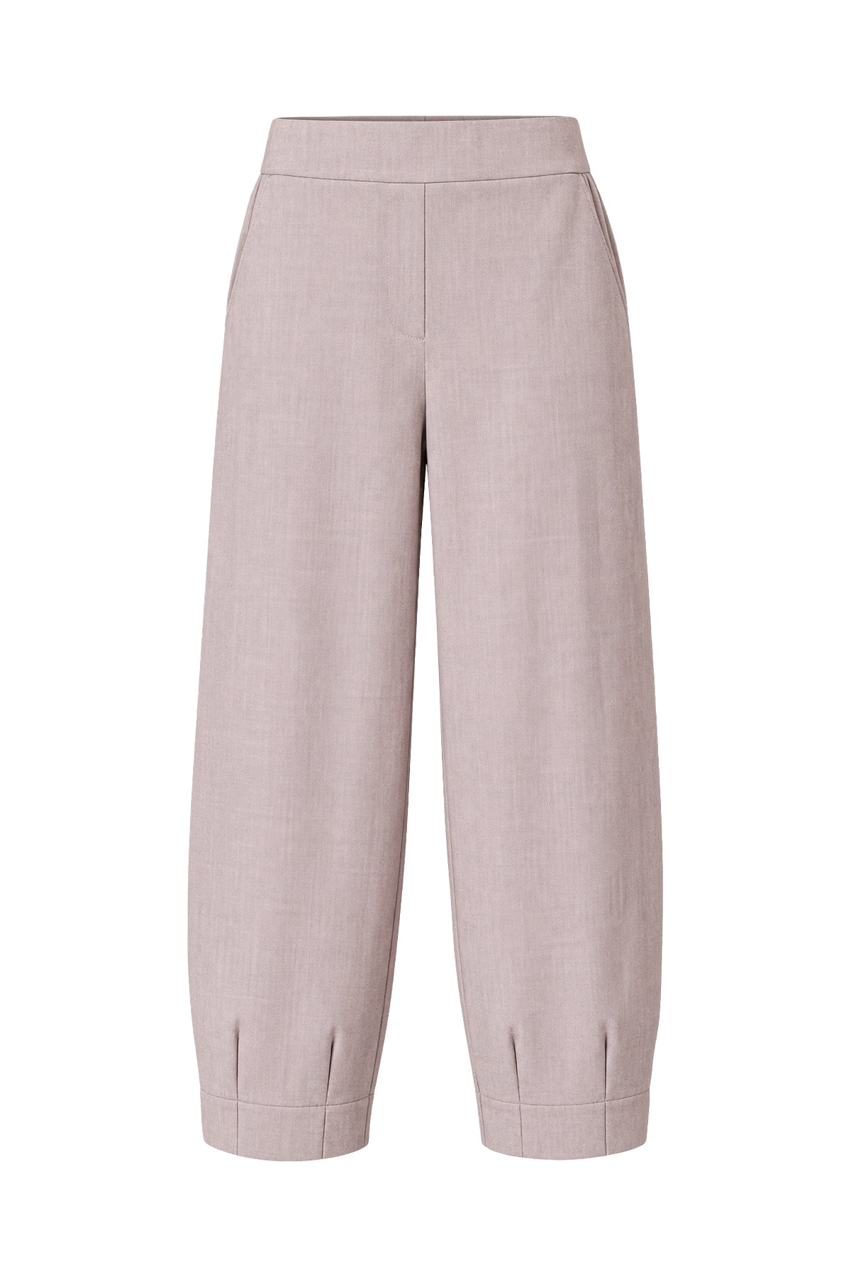 Kadın Pudra Pembe Denim Görünümlü Mom Pantolon-WFWPA0082
