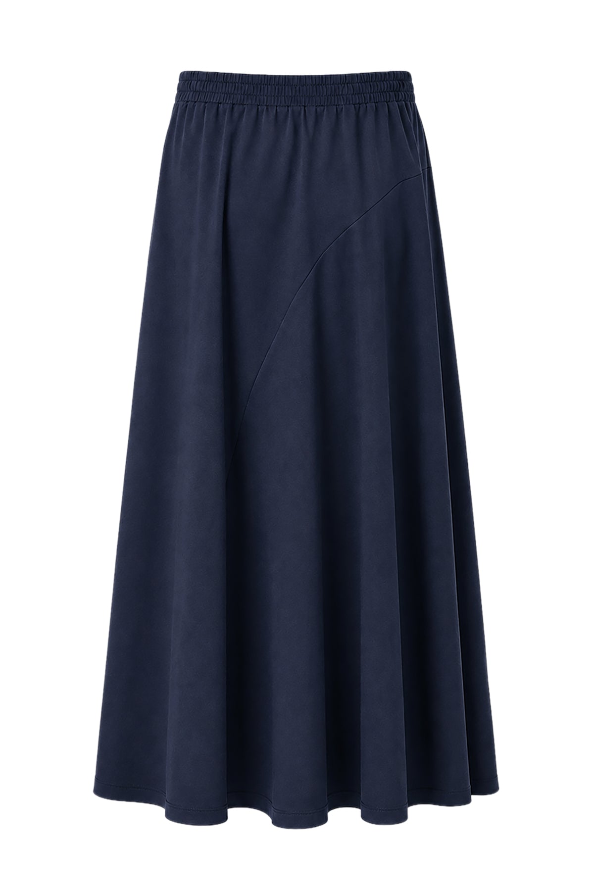 Kadın Lacivert Lyocell Gömlek ve Etek Takımı-WFWTK0120