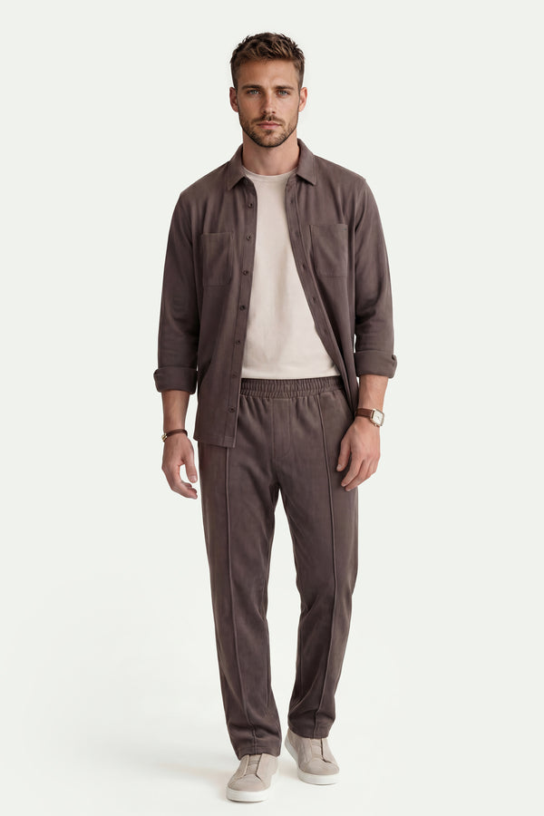 Erkek Vizon Lyocell Spor Pantolon-SFMEA1037