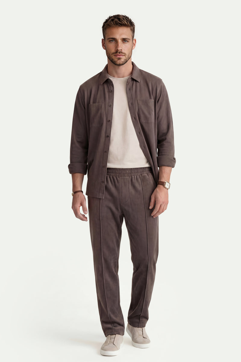 Erkek Vizon Lyocell Spor Pantolon-SFMEA1037