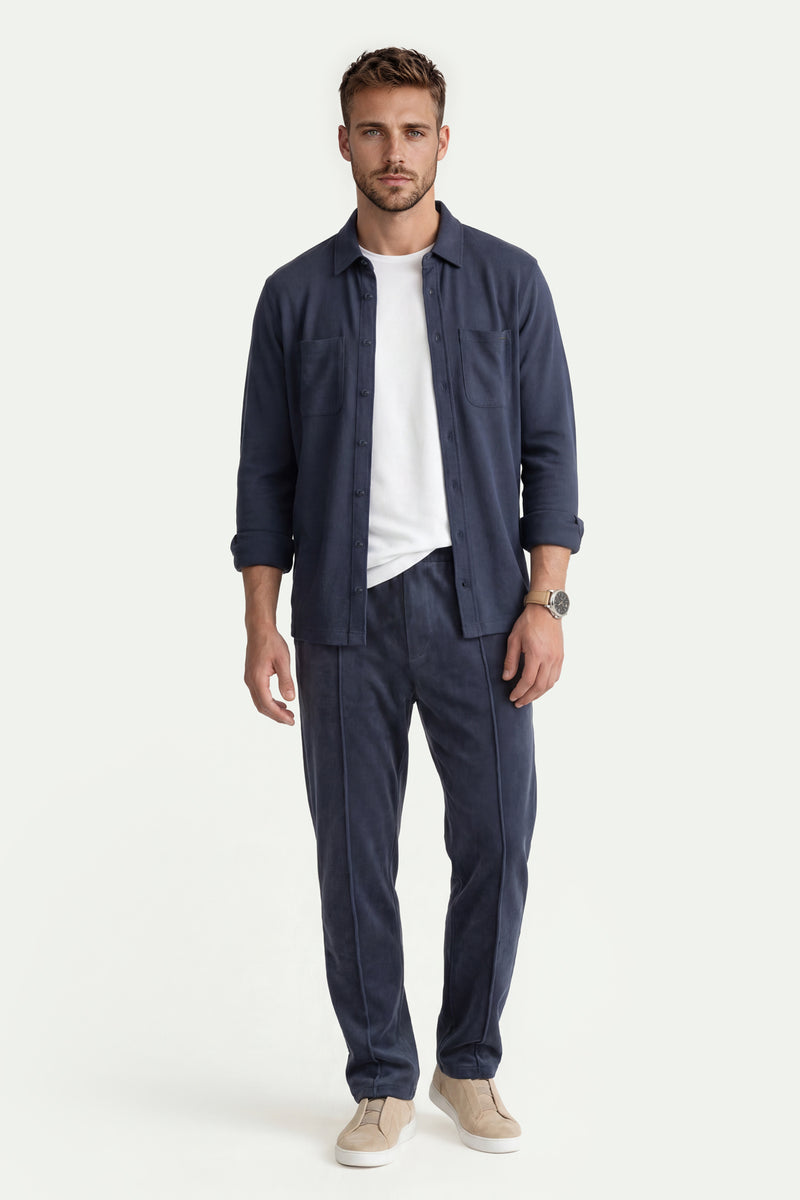 Erkek İndigo Lyocell Spor Pantolon-SFMEA1037