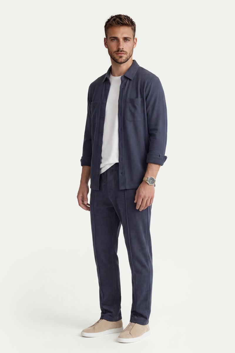 Erkek İndigo Lyocell Spor Pantolon-SFMEA1037