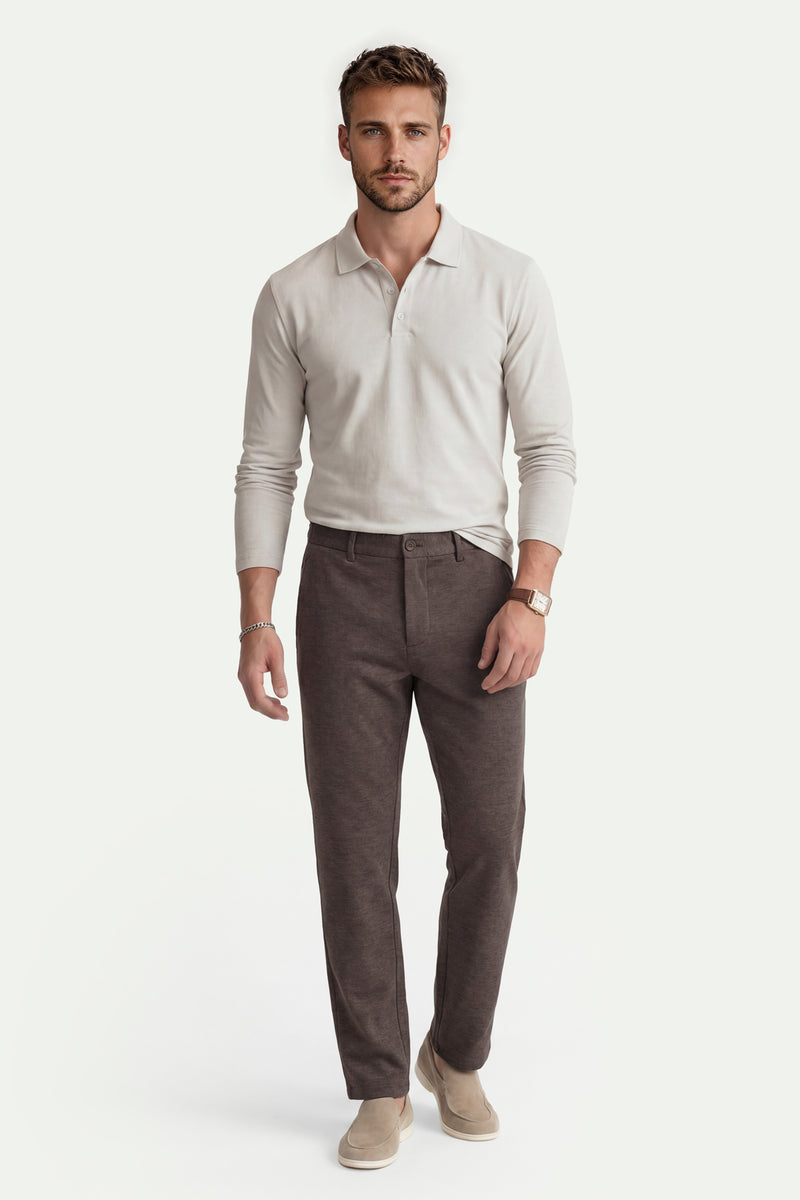 Erkek Kahverengi Lyocell Spor Pantolon-SFMPA1038
