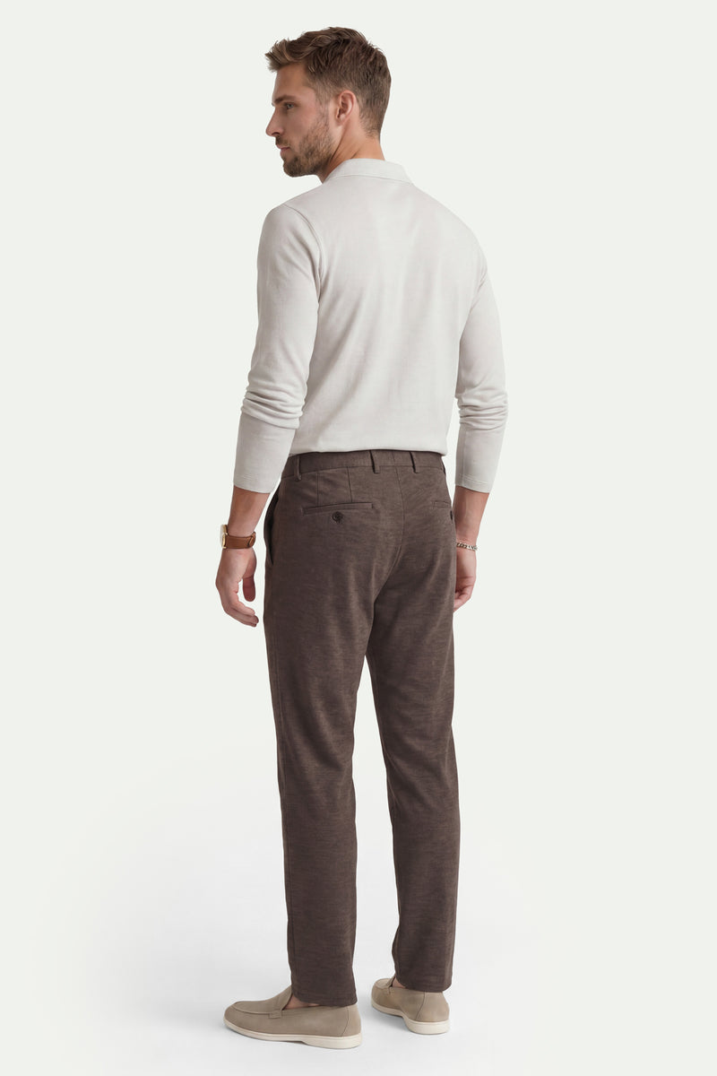 Erkek Kahverengi Lyocell Spor Pantolon-SFMPA1038