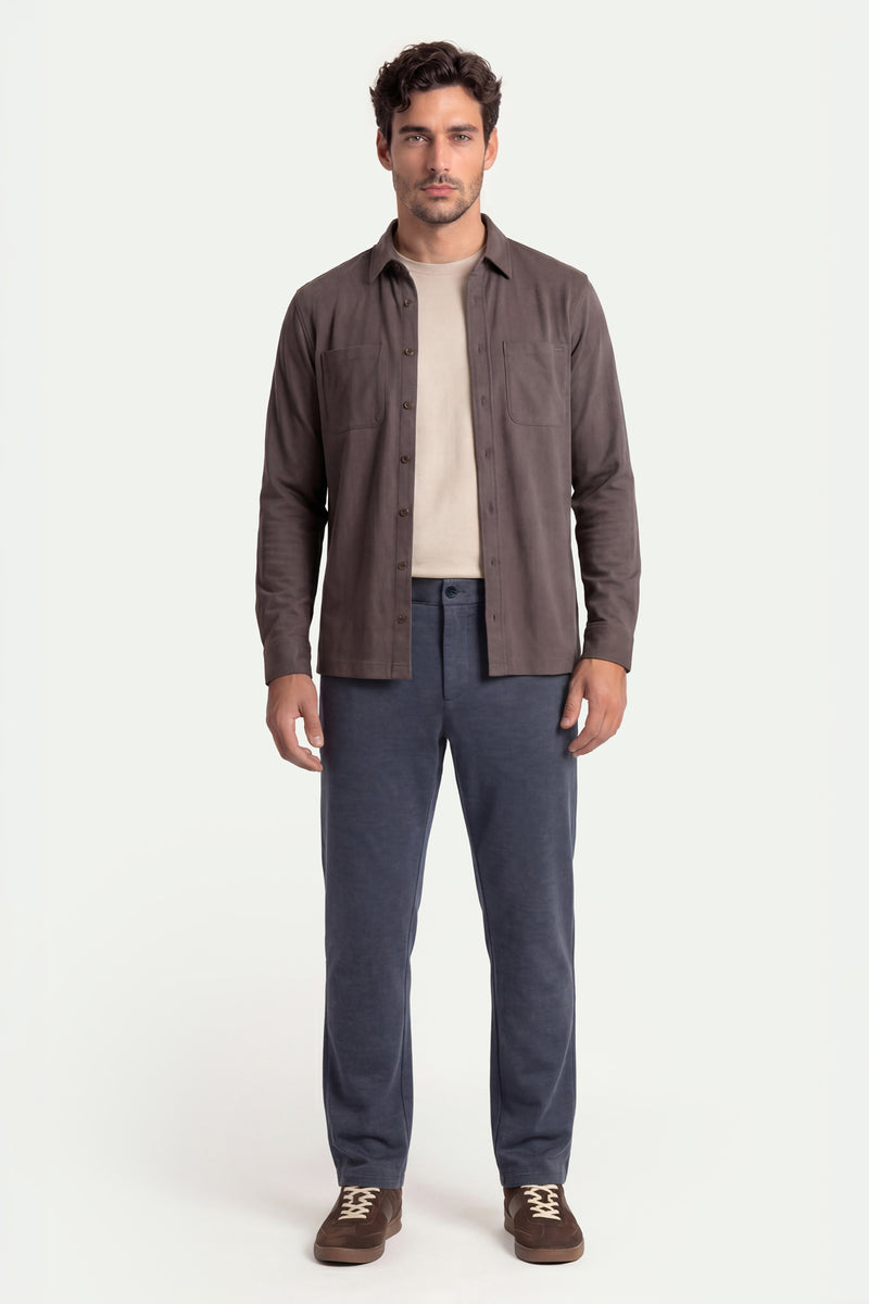 Erkek Koyu Bej Lyocell Spor Pantolon-SFMPA1038