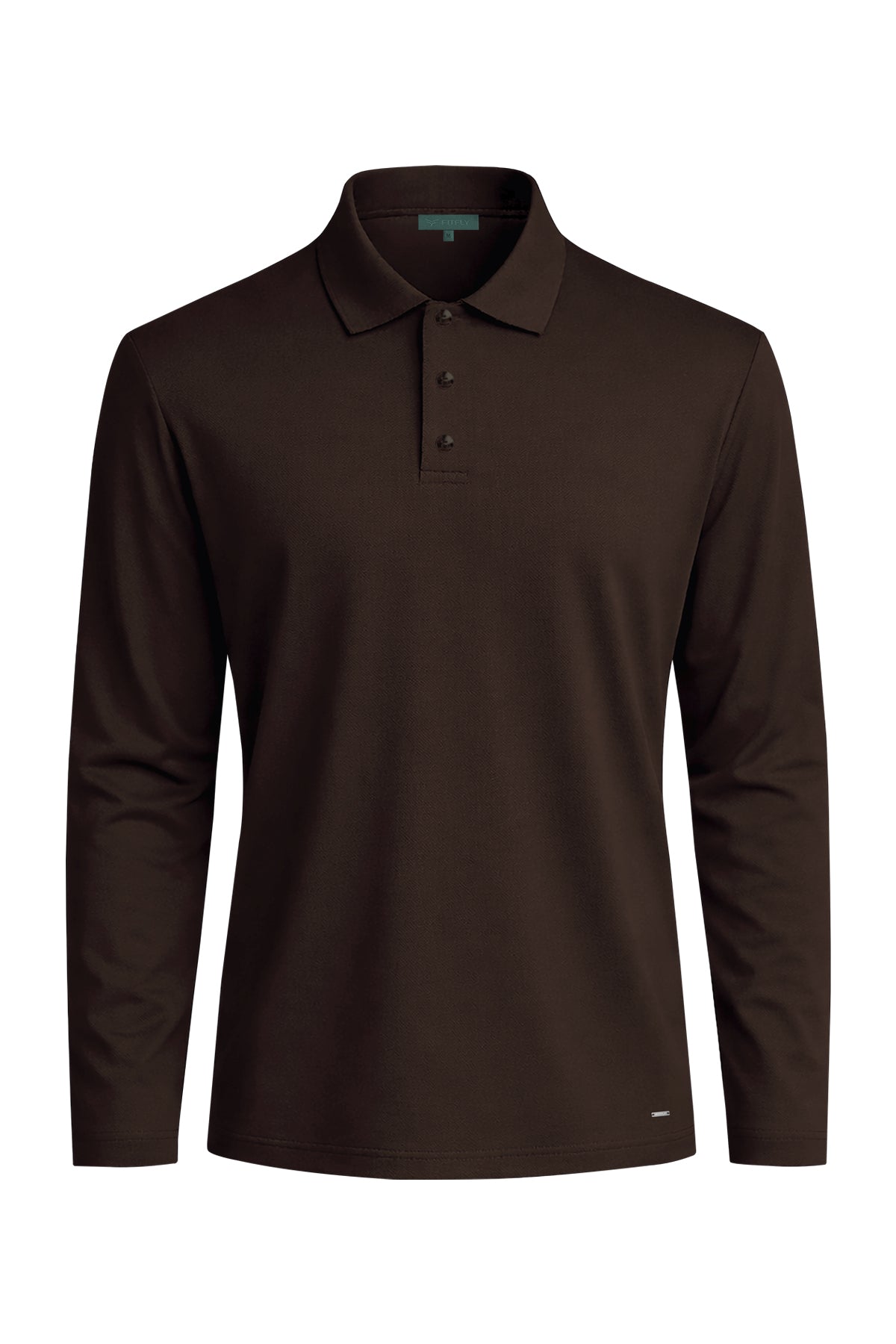 Erkek Kahverengi Lyocell 3/4 Polo T-Shirt-SFMTI1024