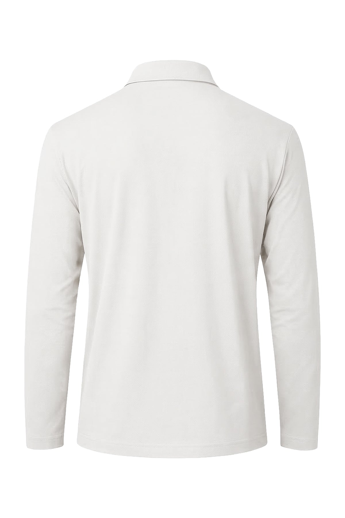 Erkek Kırık Beyaz Lyocell 3/4 Polo T-Shirt-SFMTI1024