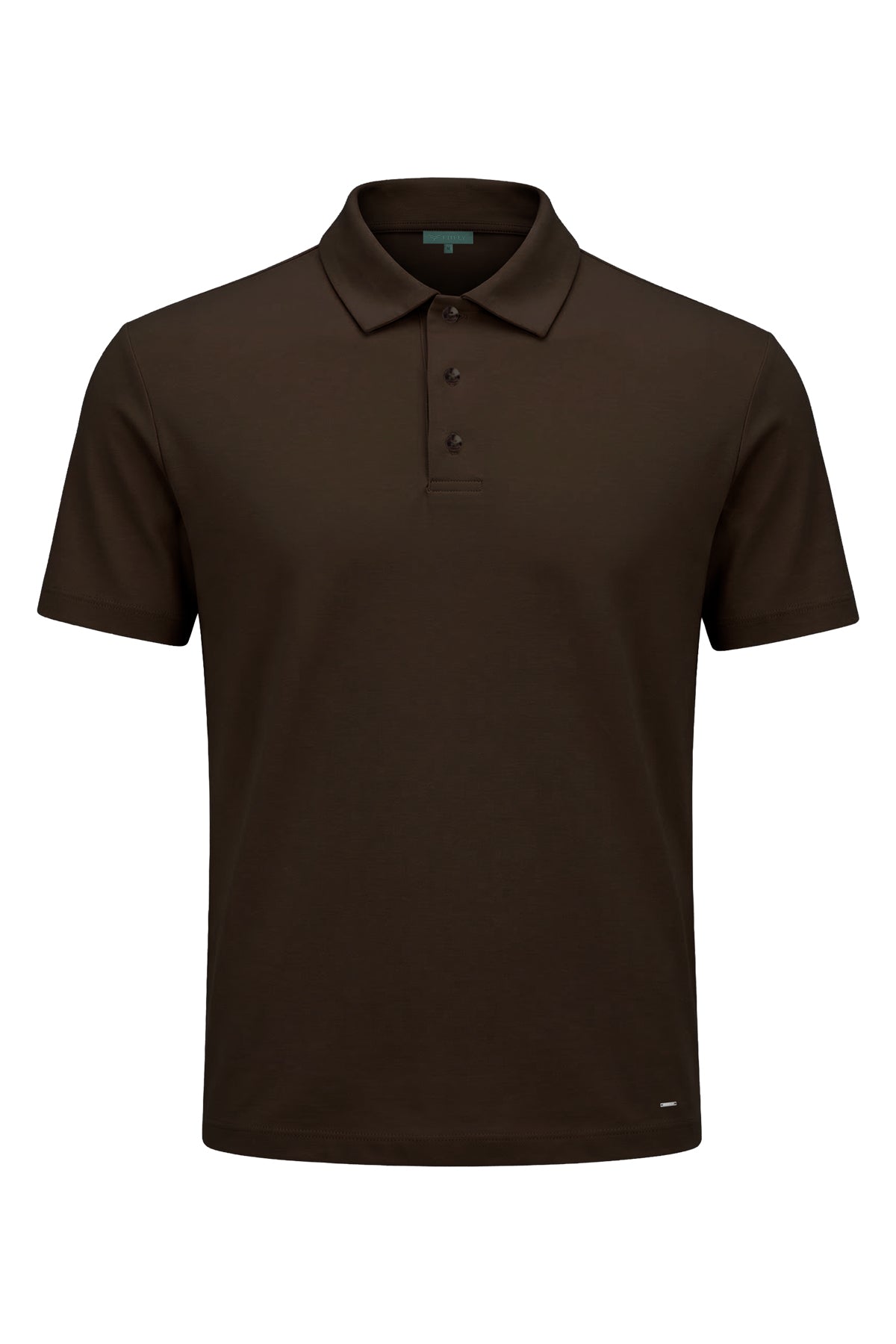 Erkek Kahverengi Lyocell Polo T-Shirt-SFMTI1025