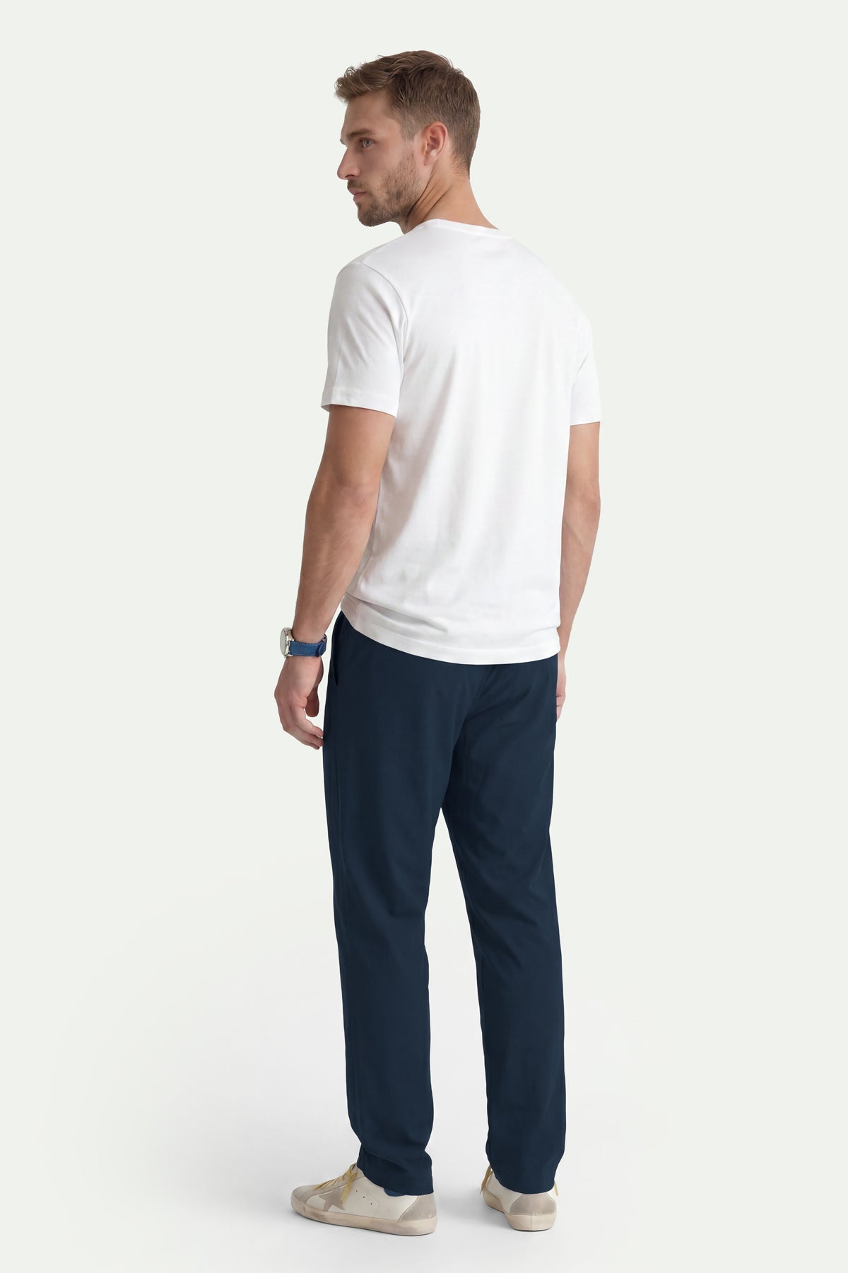 Erkek Beyaz Lyocell Oversize T-Shirt-SFMTI1029