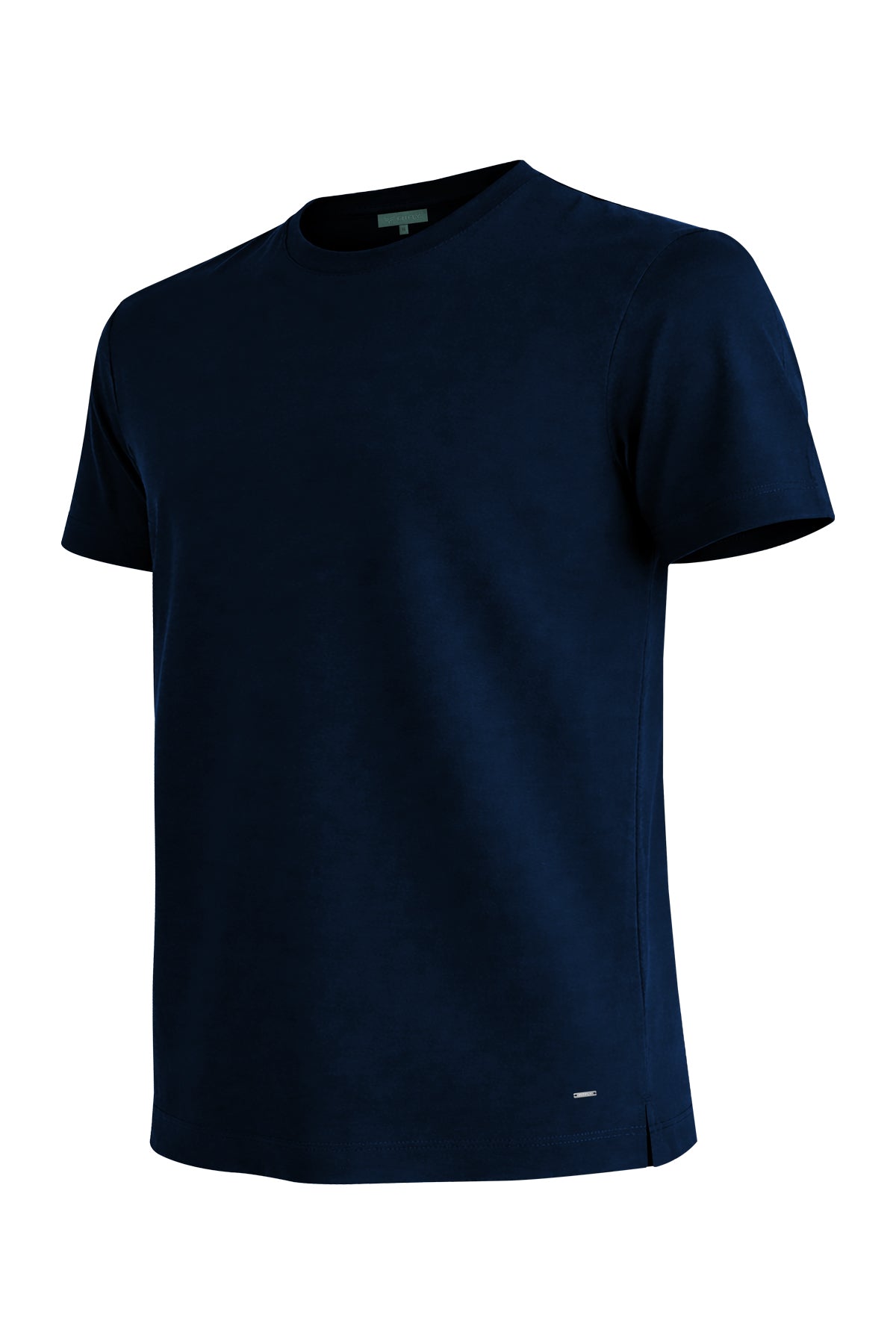 Erkek Lacivert Lyocell Oversize T-Shirt-SFMTI1029