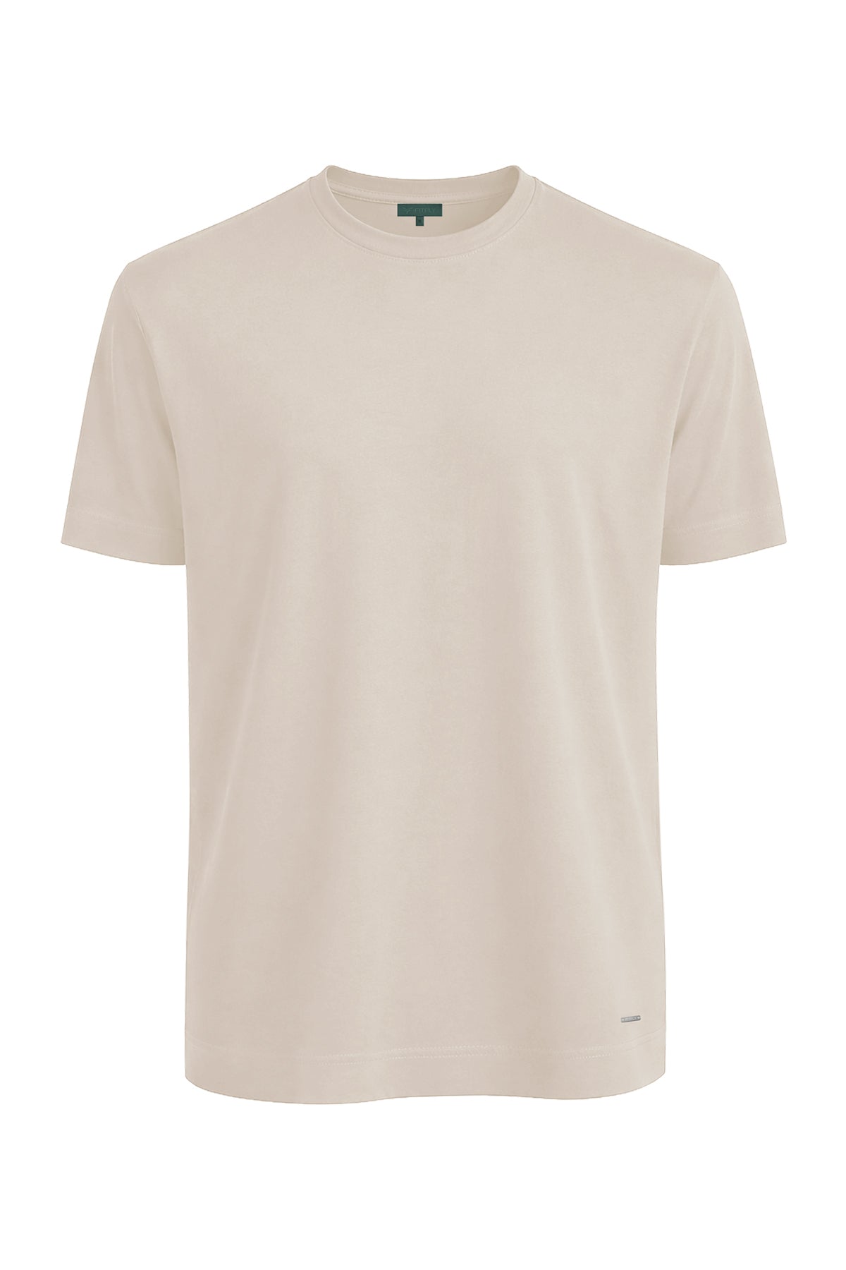 Erkek Taş Lyocell Oversize T-Shirt-SFMTI1029