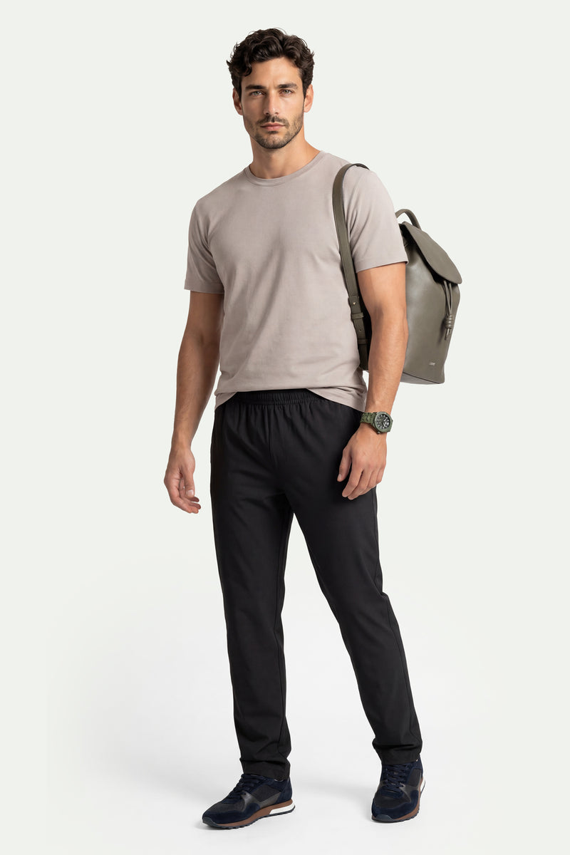Erkek Vizon Lyocell Oversize T-Shirt-SFMTI1029