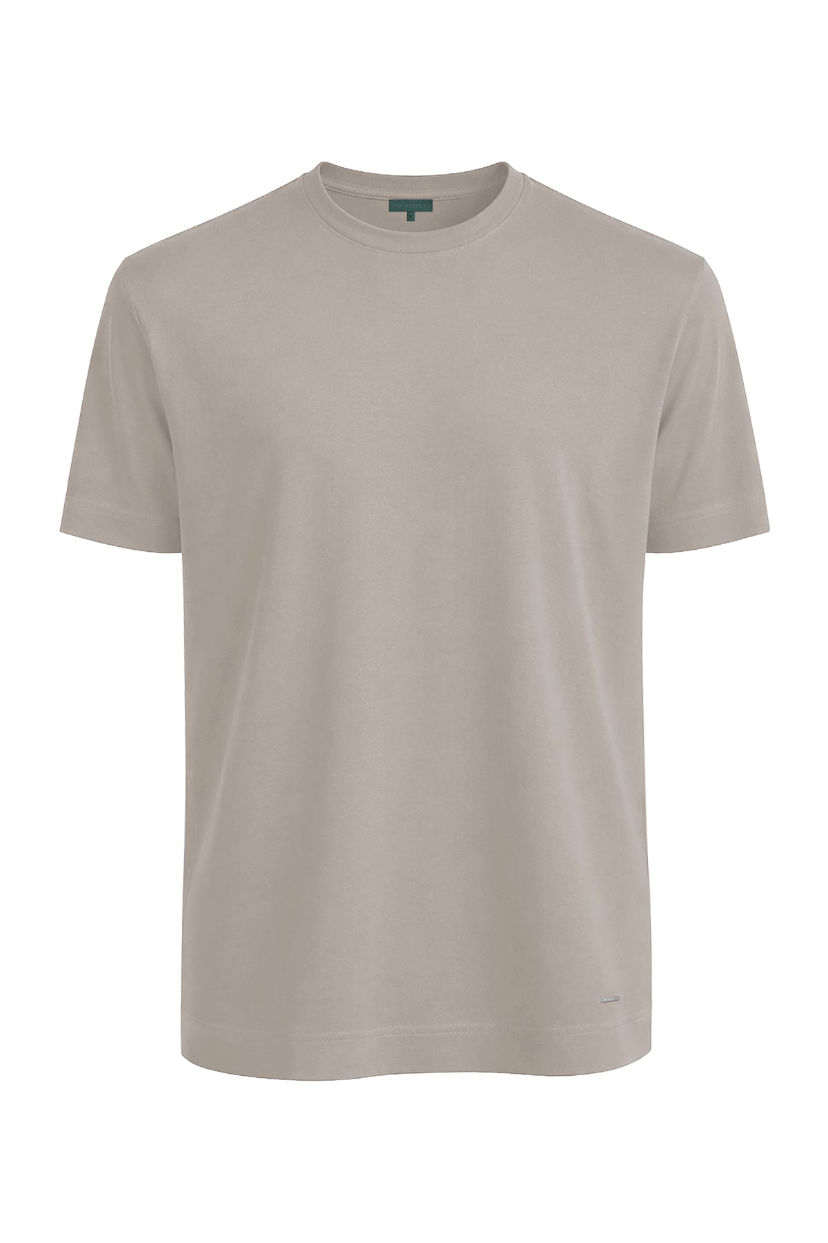 Erkek Vizon Lyocell Oversize T-Shirt-SFMTI1029