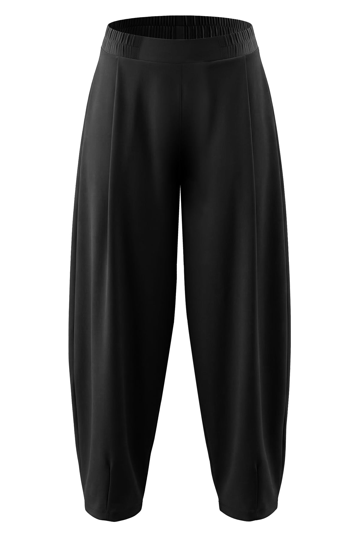 Kadın Siyah Tencel Palazzo Pantolon-SFWEA0013