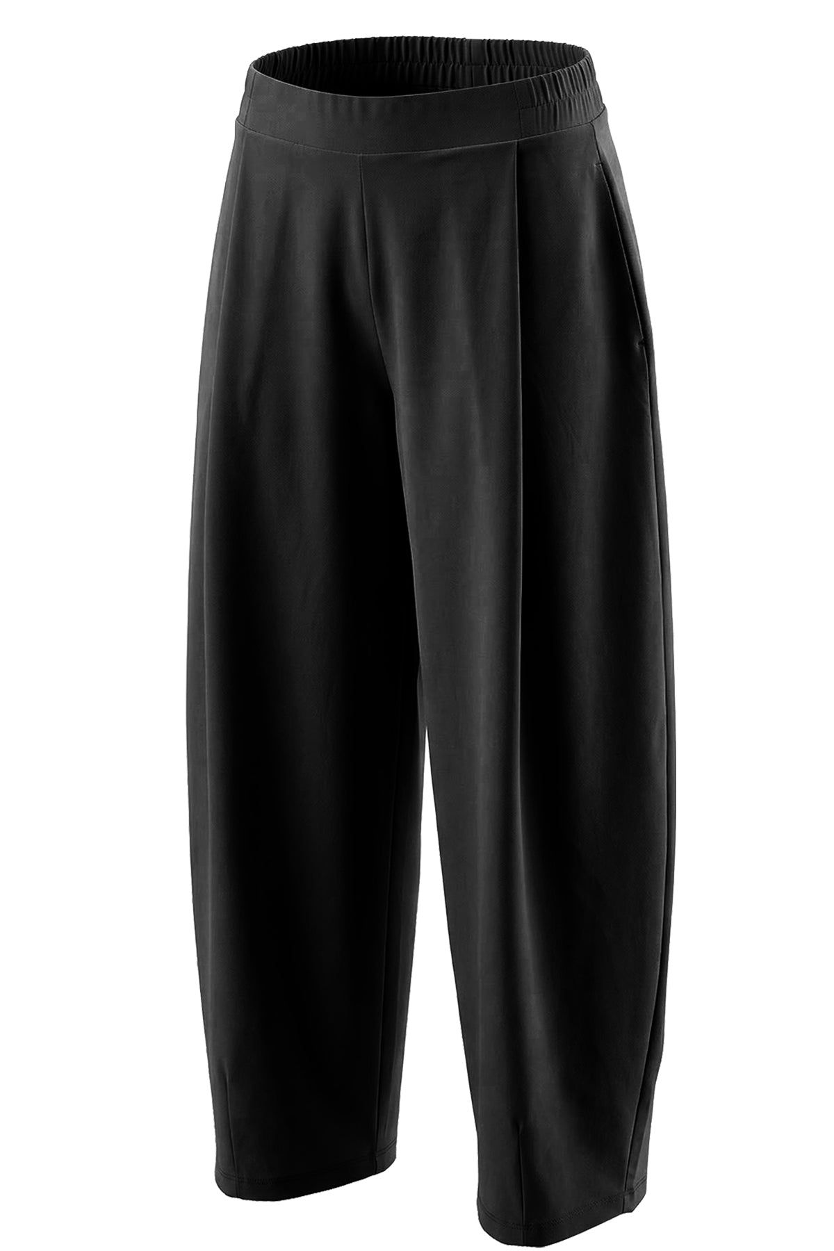 Kadın Siyah Tencel Palazzo Pantolon-SFWEA0013