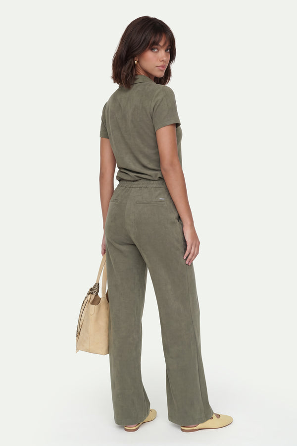Kadın Açık Yeşil Lyocell Spor Pantolon-SFWEA0037
