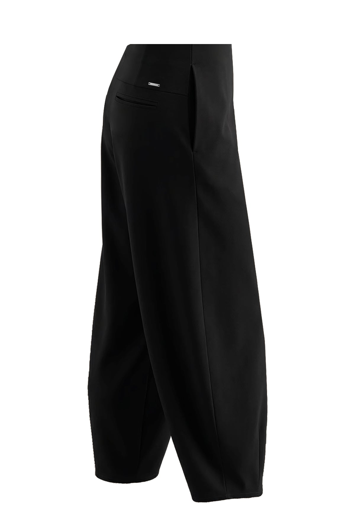 Kadın Siyah Lyocell Barrel Pantolon-SFWPA0027