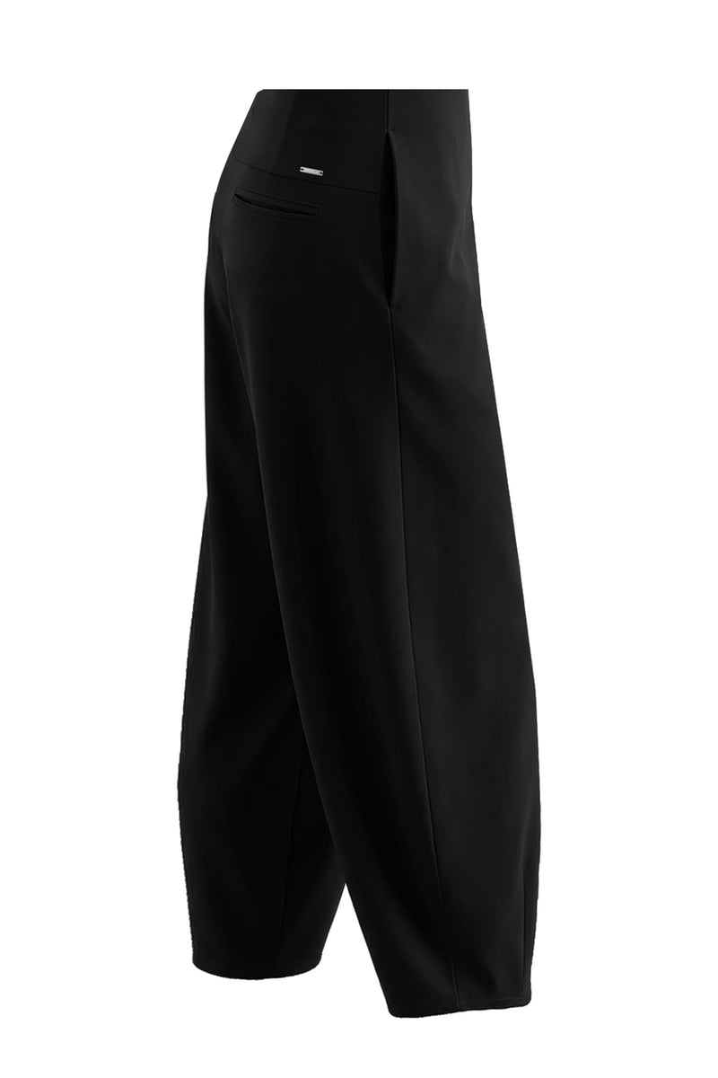 Kadın Siyah Lyocell Barrel Pantolon-SFWPA0027