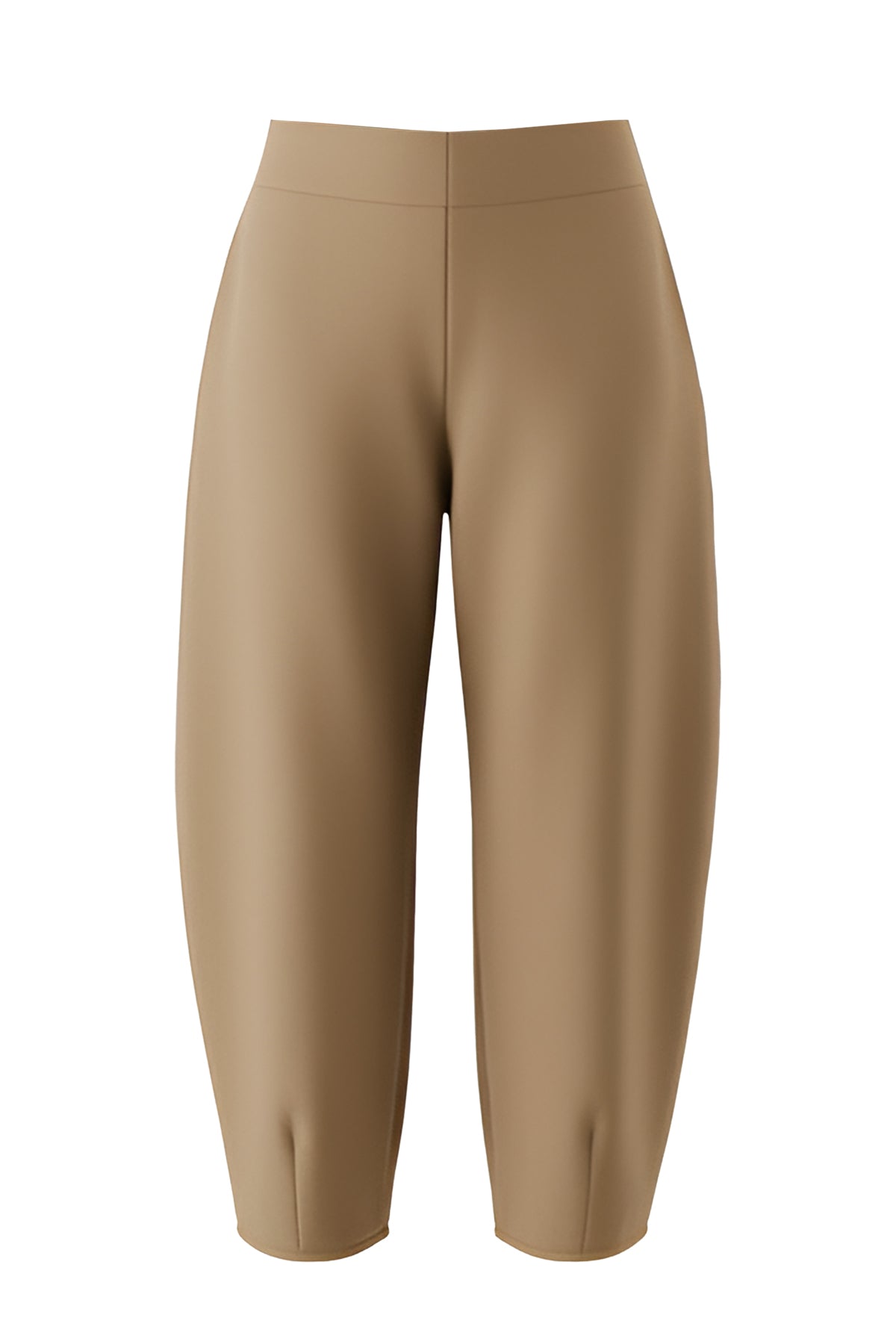 Kadın Camel Lyocell Barrel Pantolon-SFWPA0027