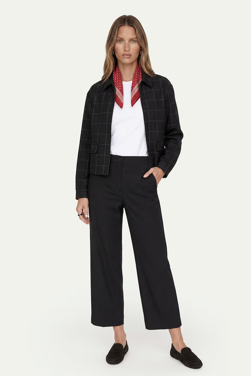 Kadın Siyah Culotte Pantolon-SFWPA0048
