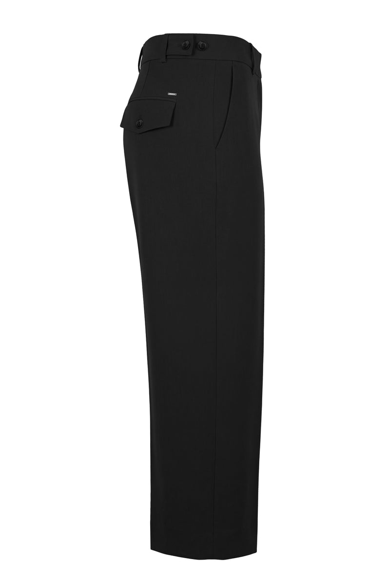 Kadın Siyah Culotte Pantolon-SFWPA0048