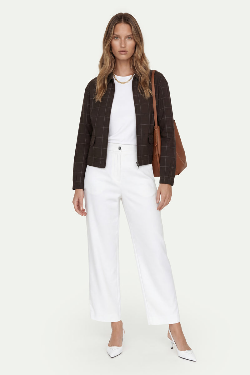Kadın Beyaz Culotte Pantolon-SFWPA0048