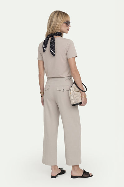 Kadın Bej Culotte Pantolon-SFWPA0048