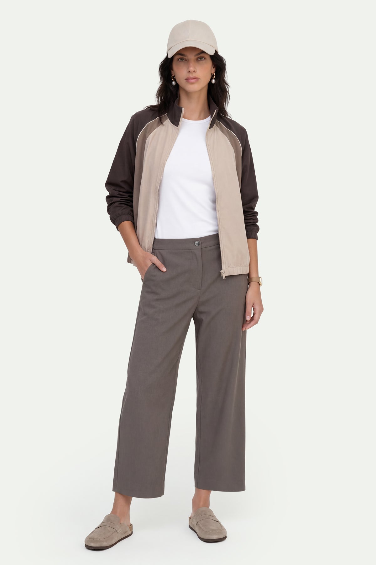Kadın Vizon Culotte Pantolon-SFWPA0048