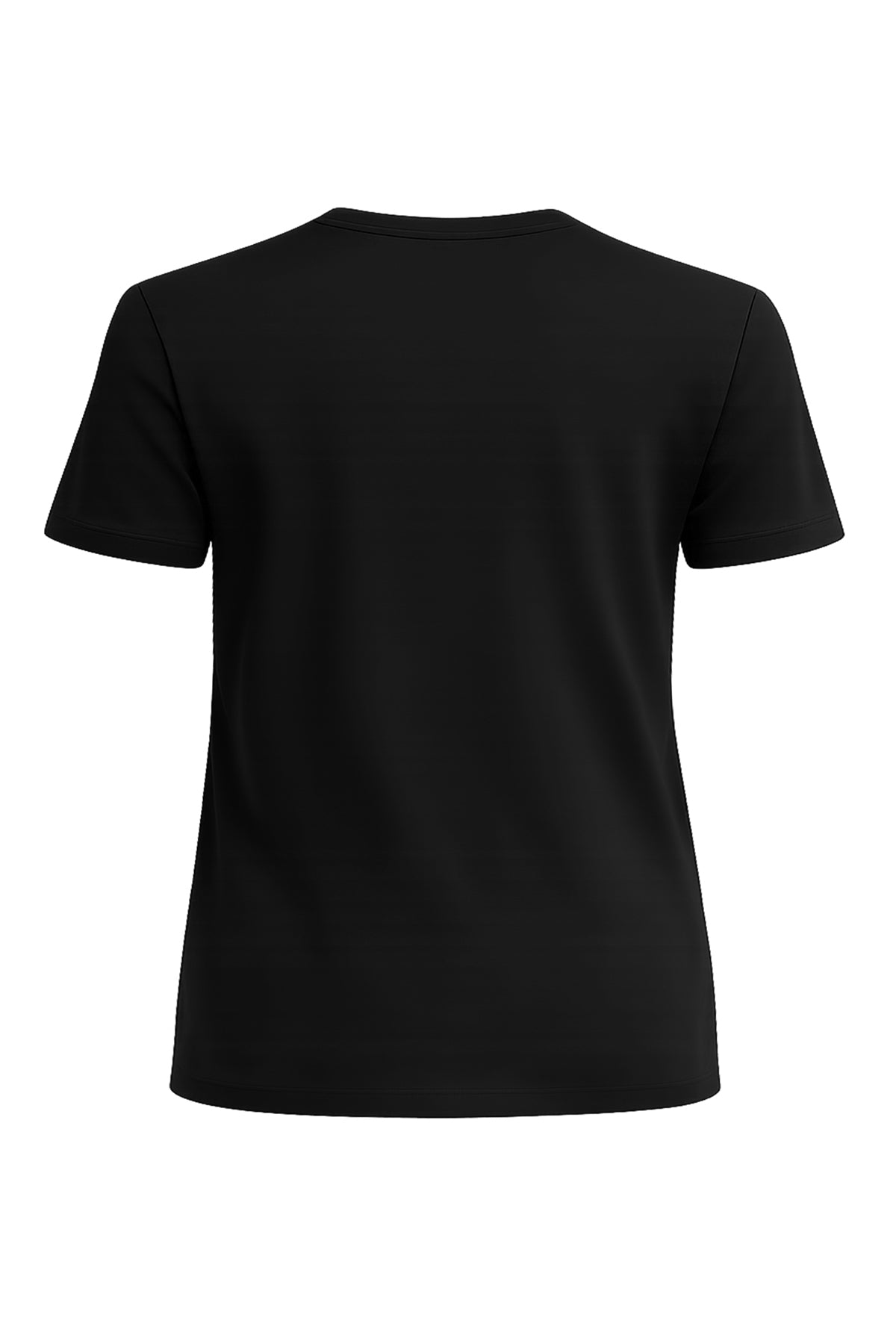 Kadın Siyah Lyocell Regular Fit T-Shirt-SFWTI0021