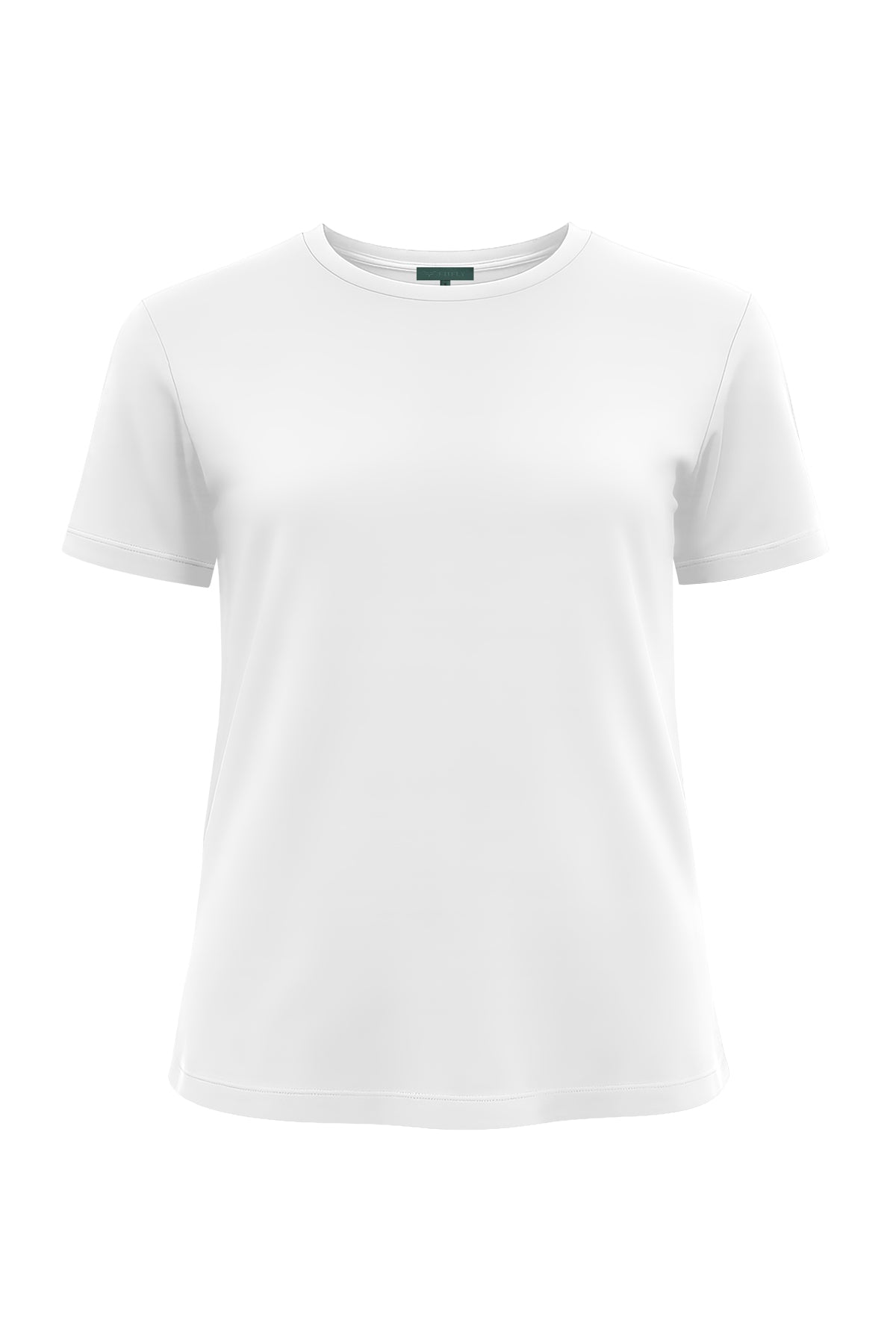 Kadın Beyaz Lyocell Regular Fit T-Shirt-SFWTI0021