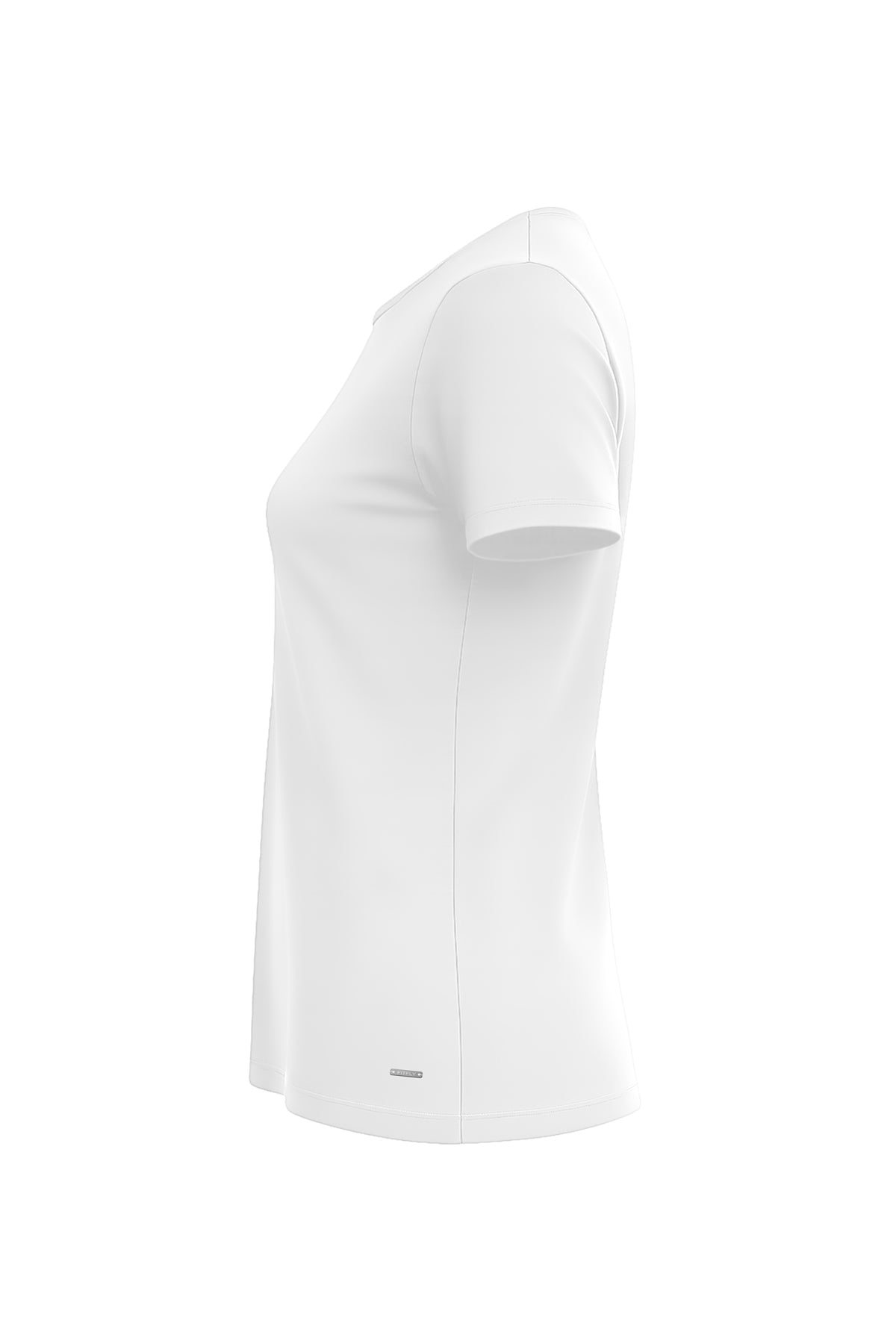 Kadın Beyaz Lyocell Regular Fit T-Shirt-SFWTI0021