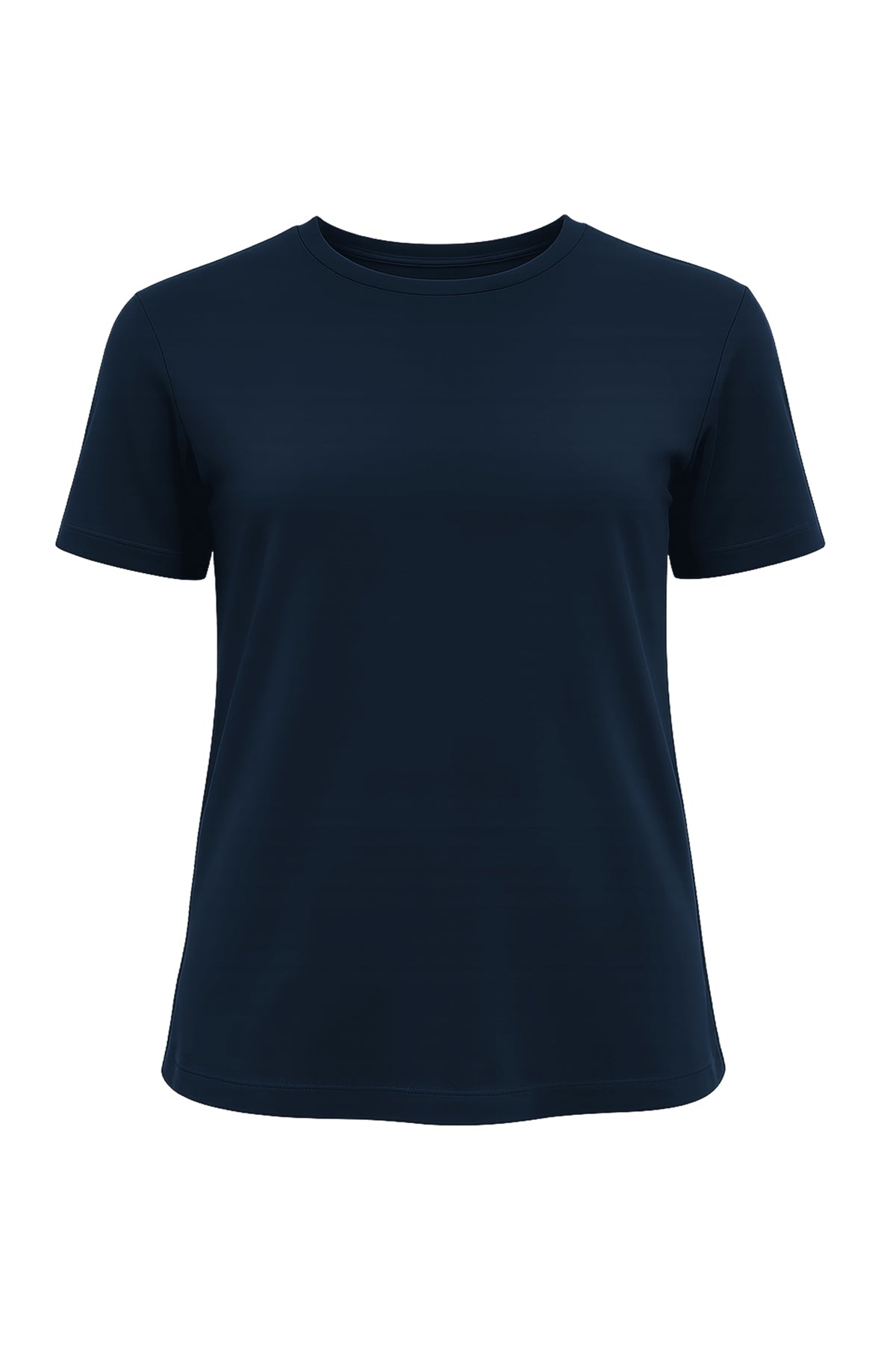 Kadın Lacivert Lyocell Regular Fit T-Shirt-SFWTI0021